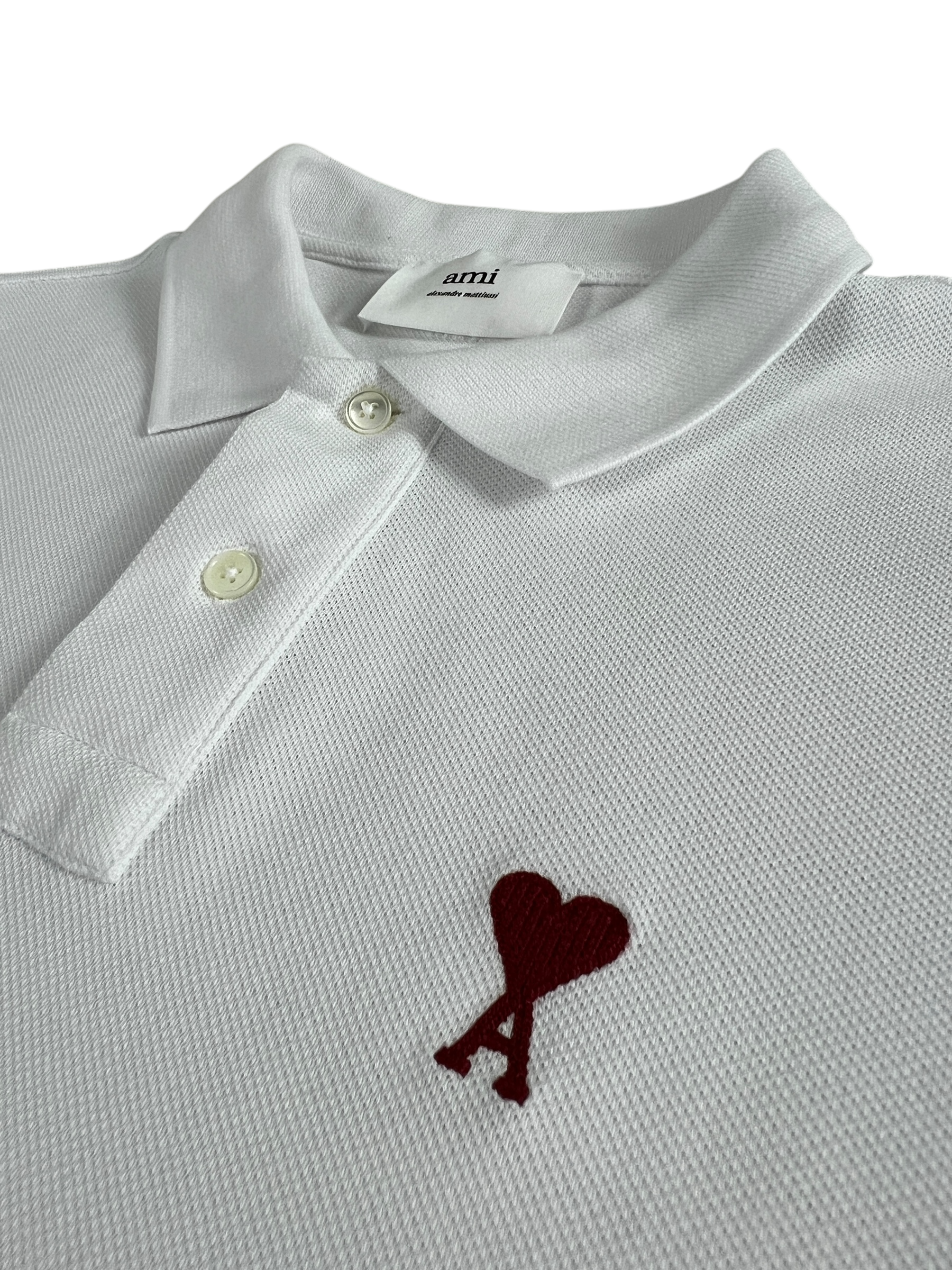 Polo Ami Paris blanc taille M - Vue de dos