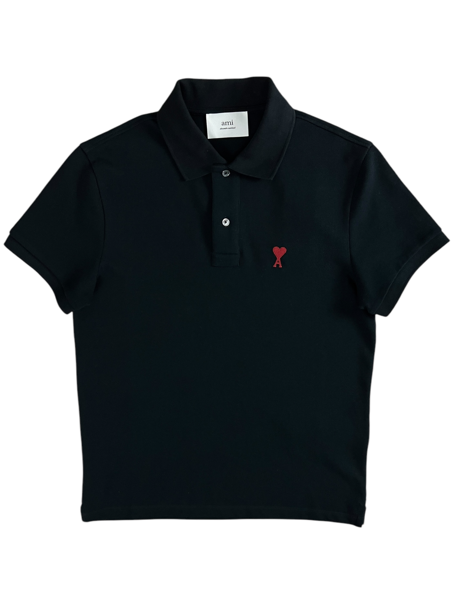 Polo Ami Paris noir taille XS - Vue de face