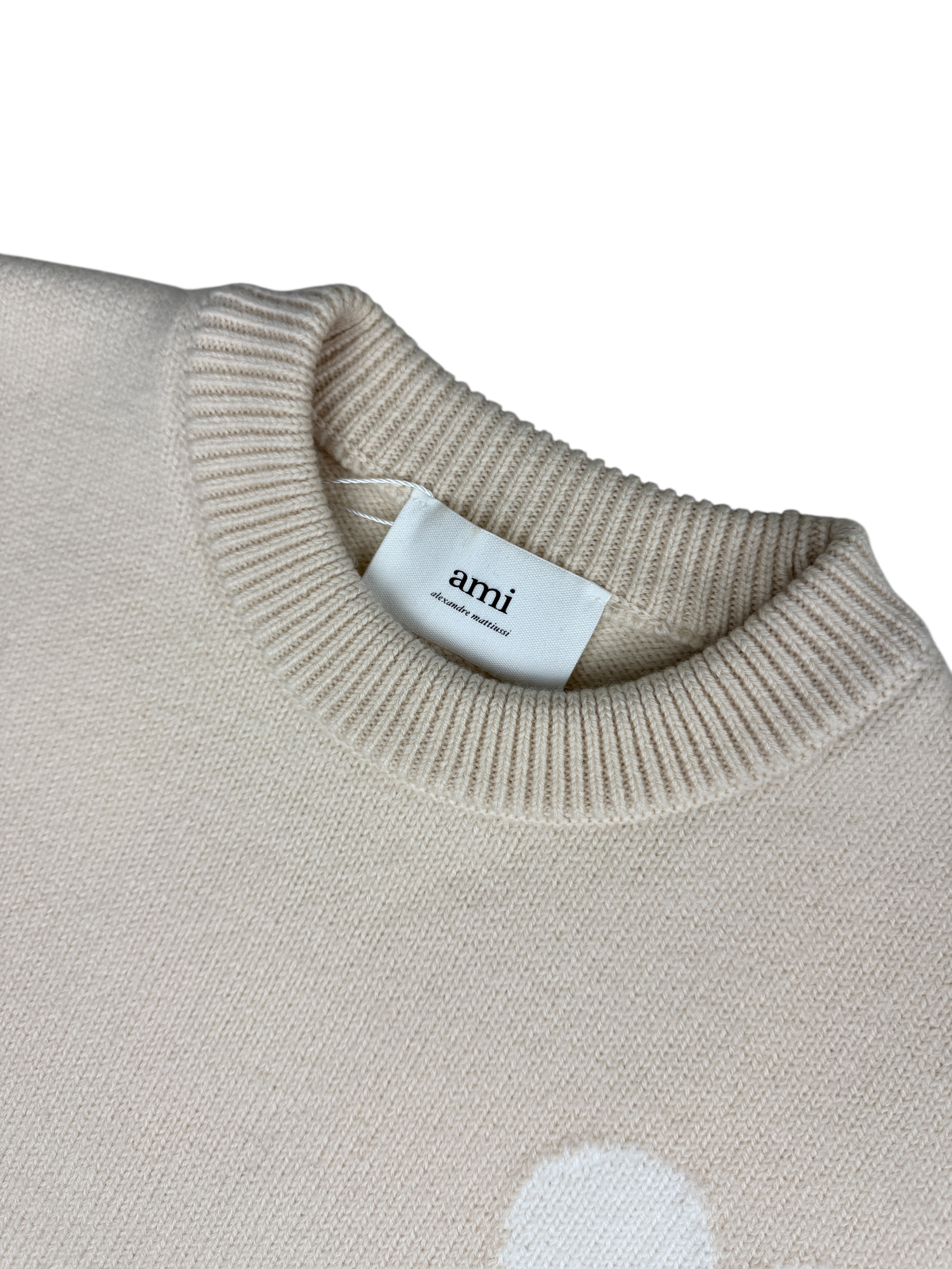 Pull Ami Paris beige taille S - Détail