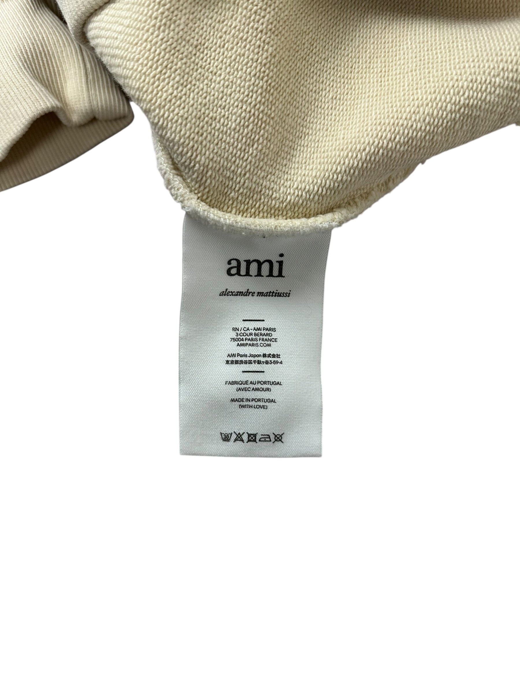 Sweat Ami Paris crème taille L - Détail