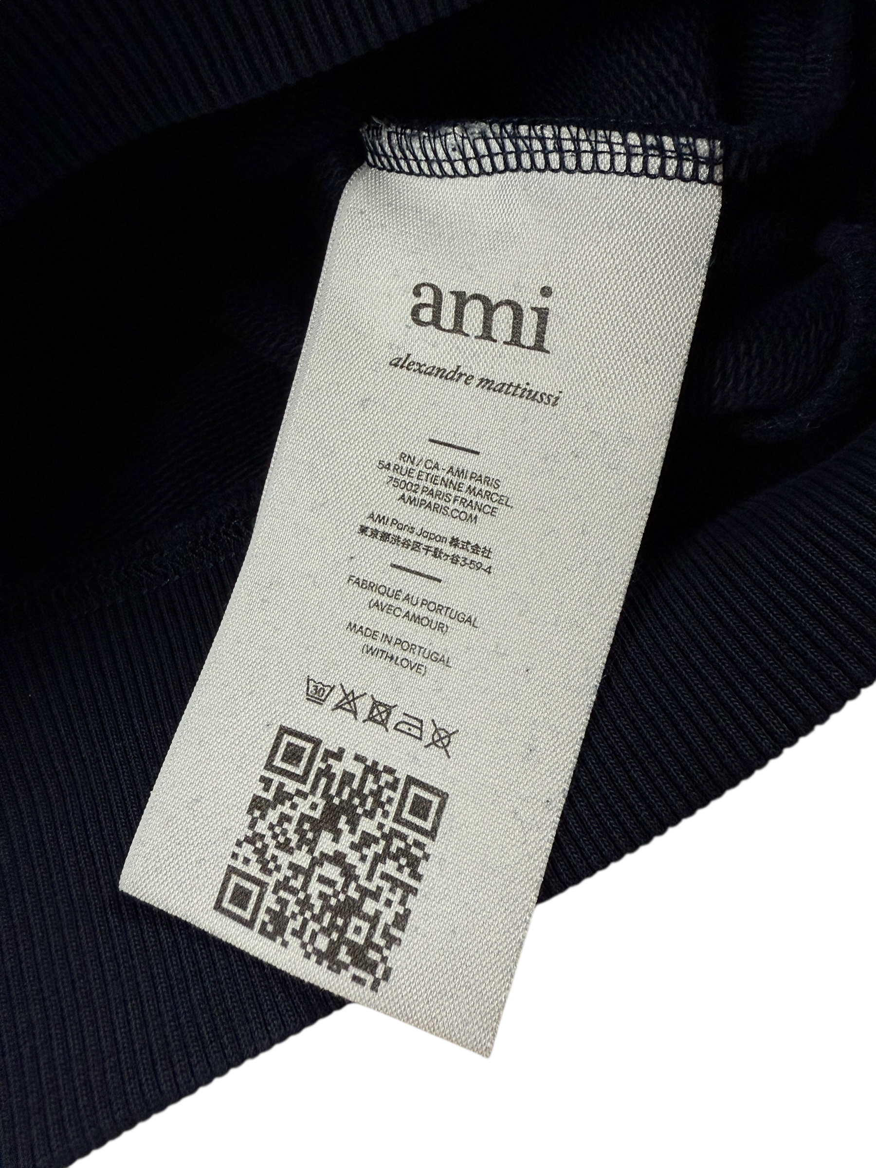 Sweat Ami Paris marine taille M - Détail