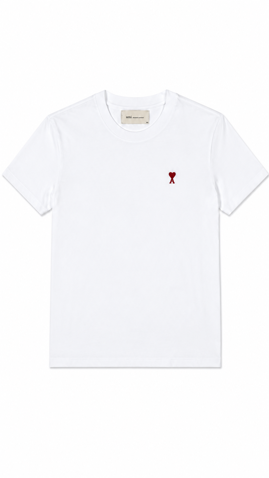 Tee-shirt AMI Paris Logo Rouge blanc, neuf — vue 5
