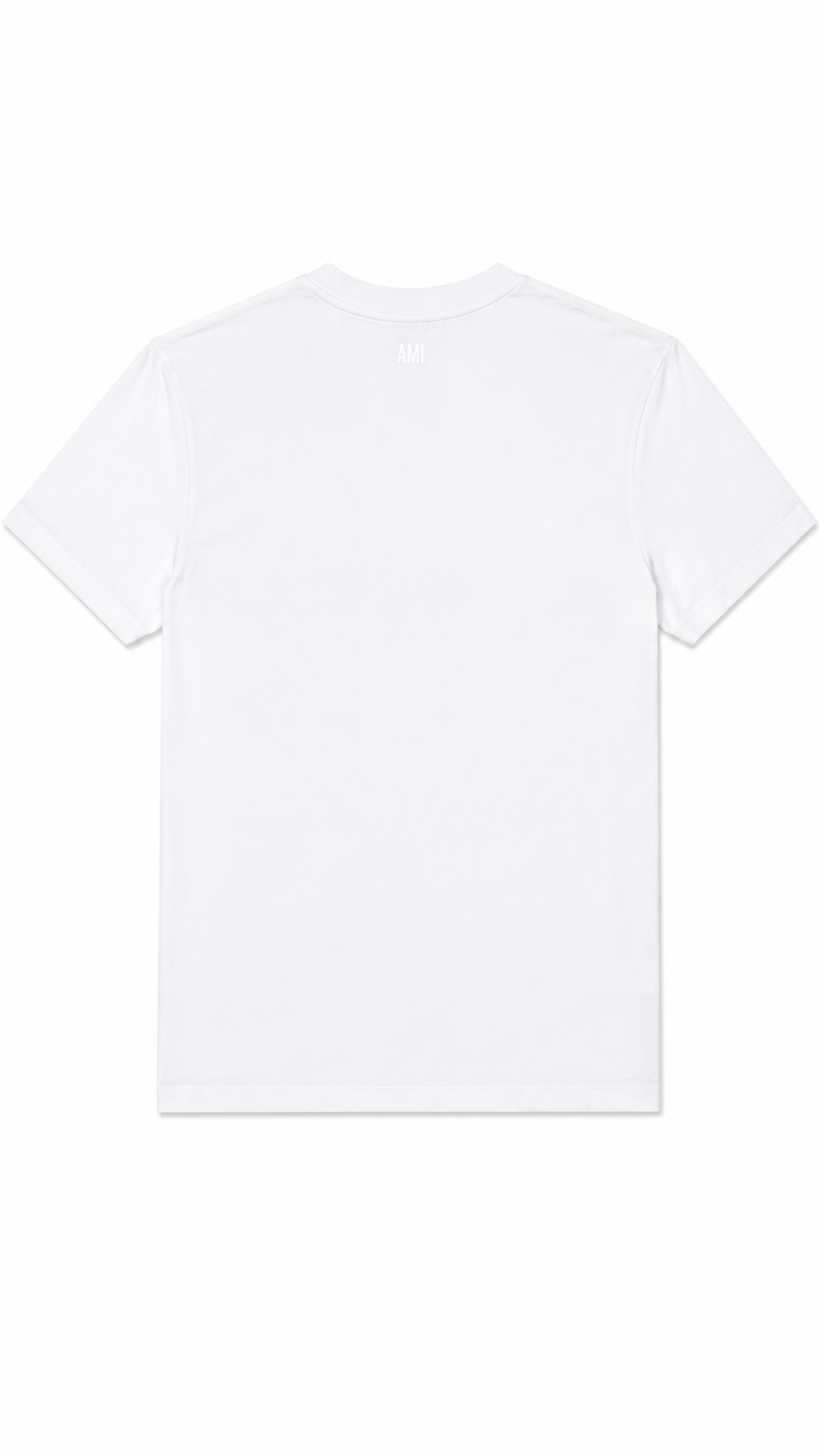 Tee-shirt AMI Paris Logo Rouge blanc, autre angle — vue 6