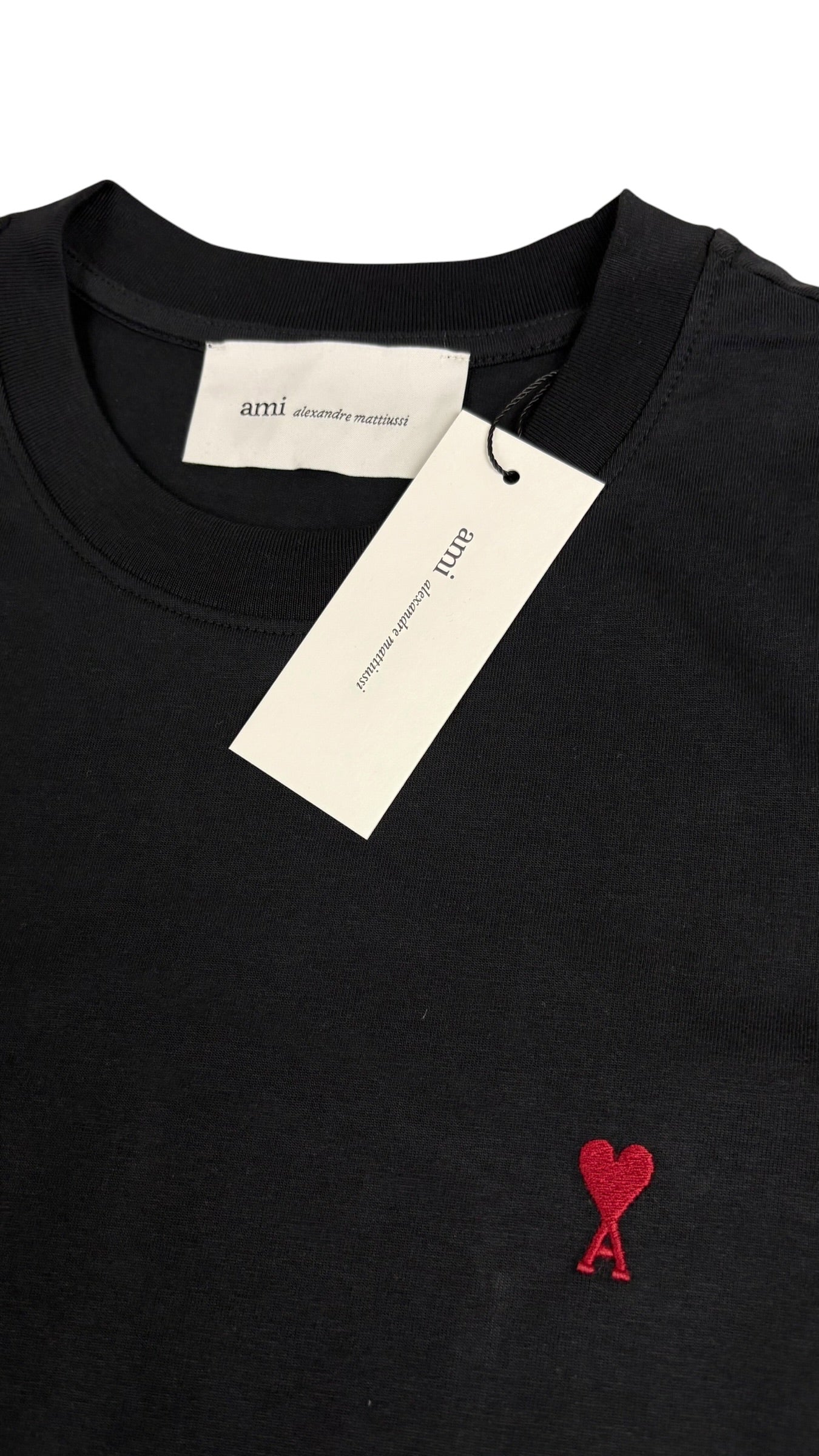 Tee-shirt AMI Paris Logo Rouge noir neuf - vue 2/4