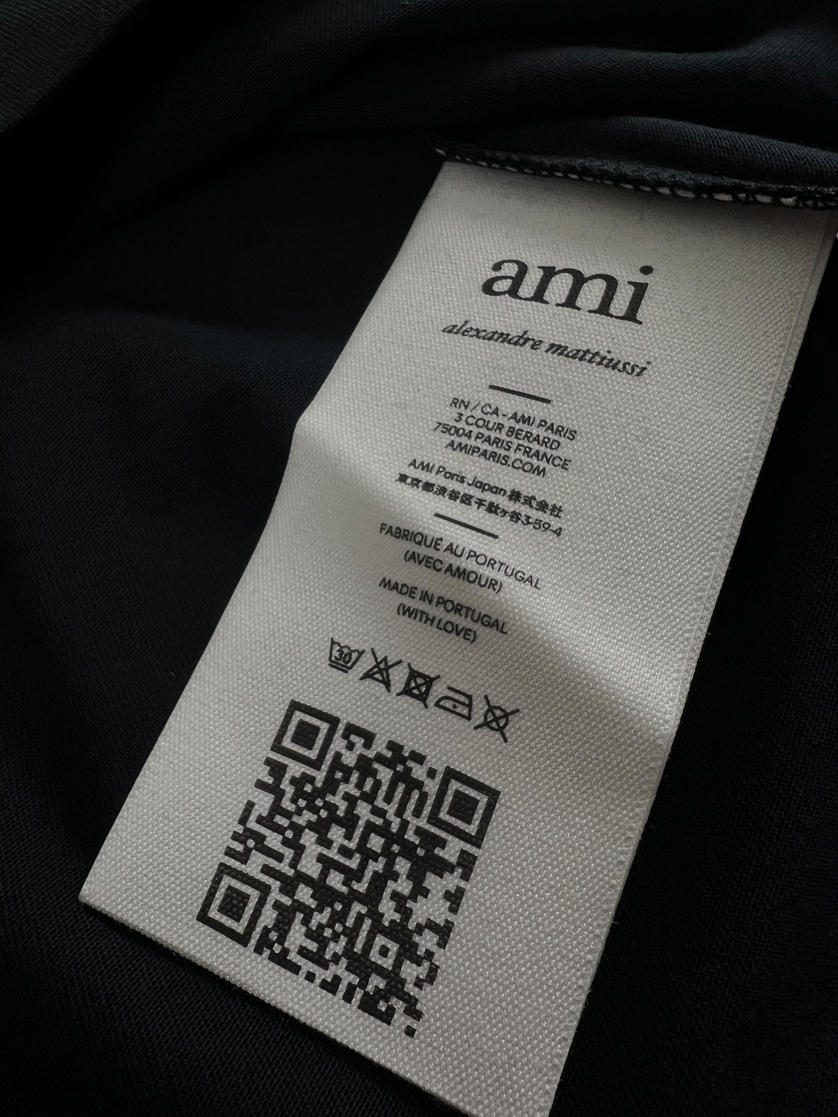 Tee-shirt Ami Paris noir taille XXS - vue 3