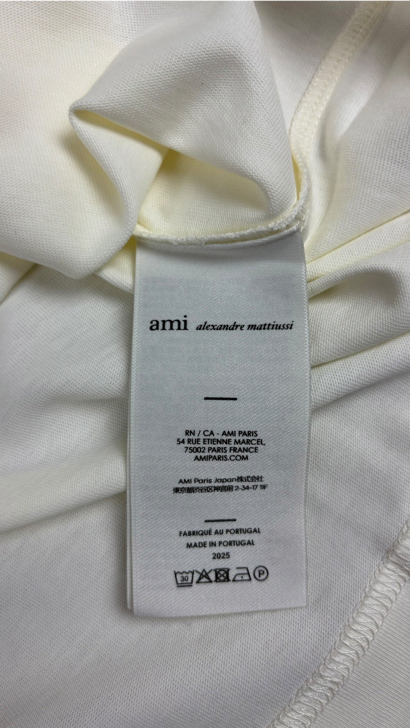 Tee-shirt AMI Paris Place des Victoires blanc crème neuf - vue 4/4