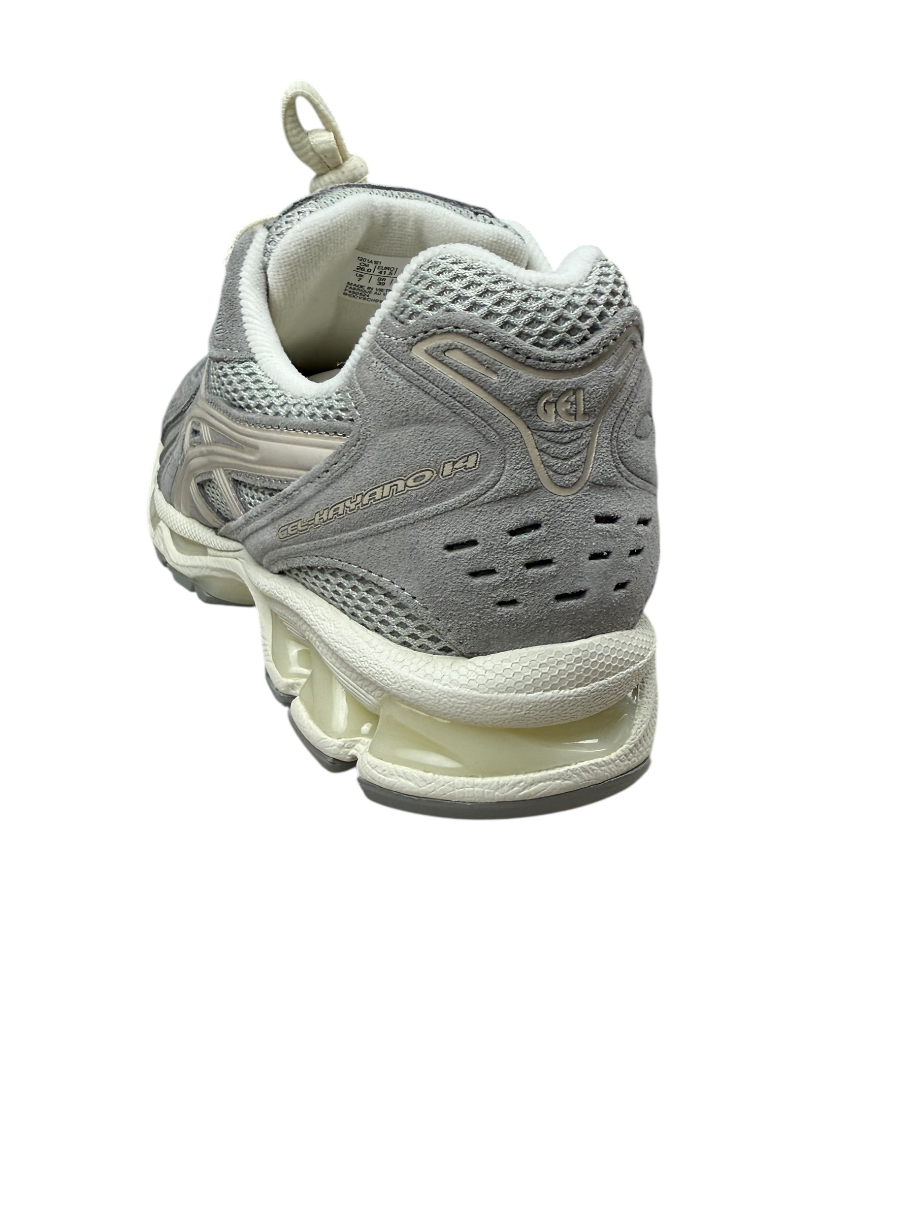 Sneakers Asics gris taille 41 1/2 - Logo et étiquette