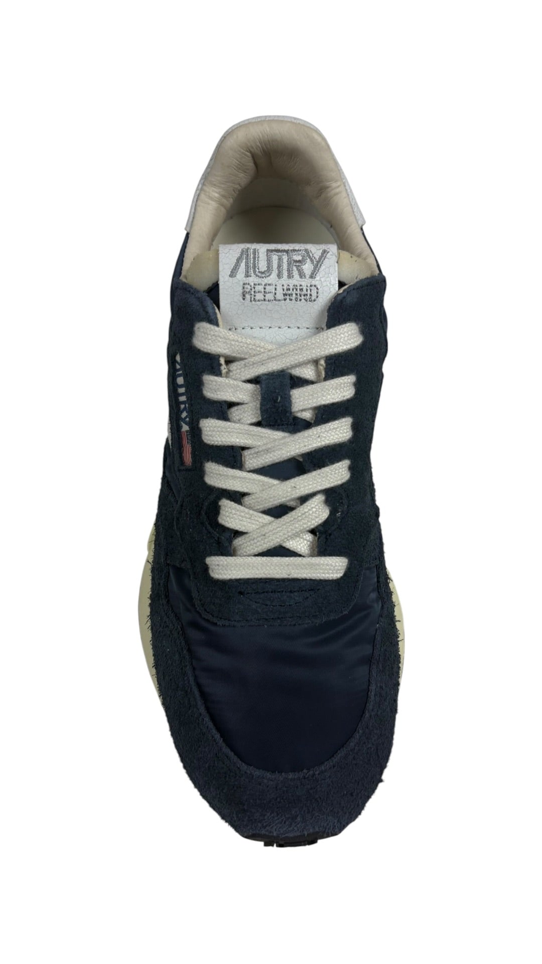 Sneakers Autry Reelwind Low Man nylon blanc bleu space neuf - vue 2/4