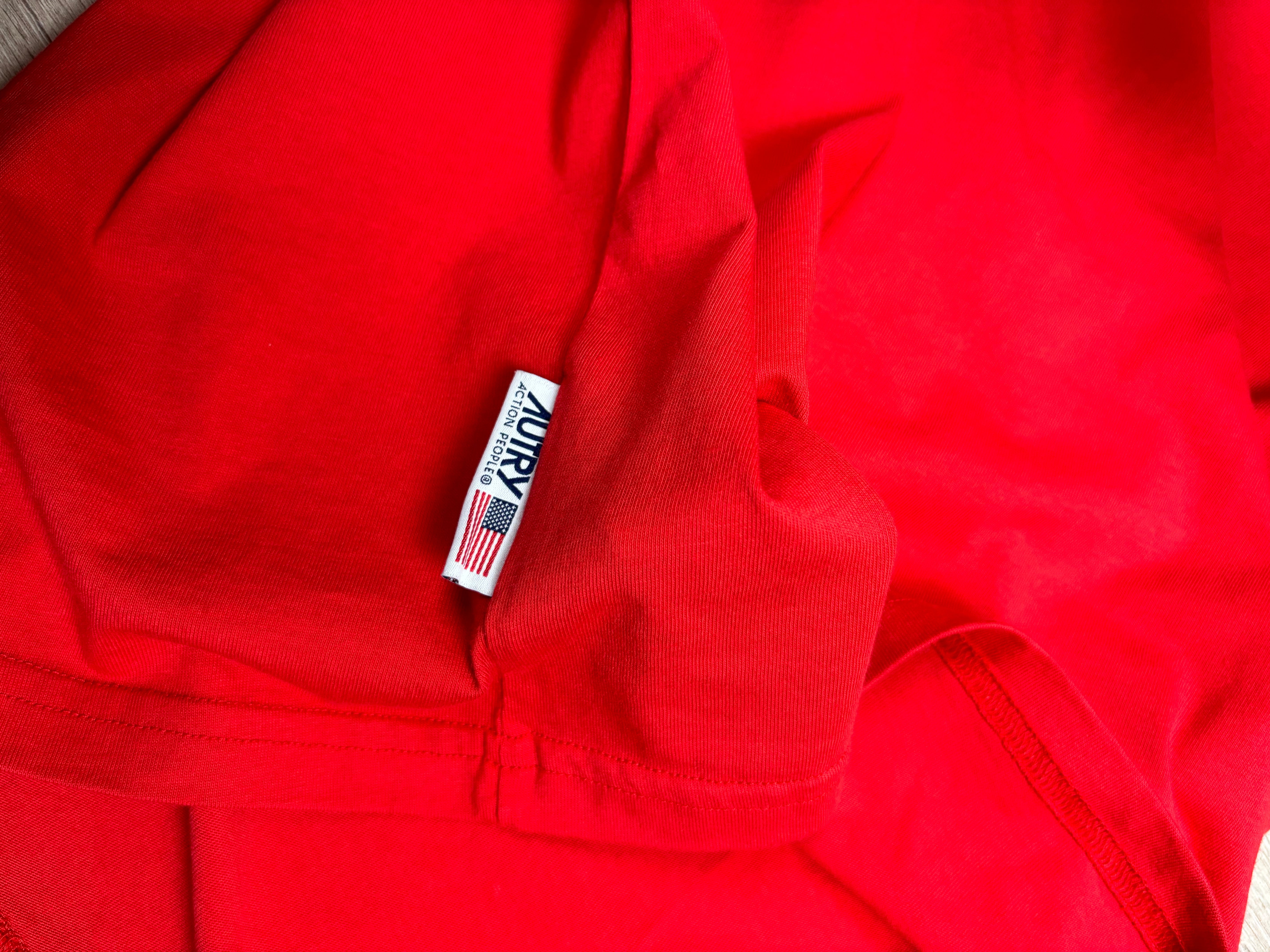 Veste Autry rouge taille S - Logo et étiquette