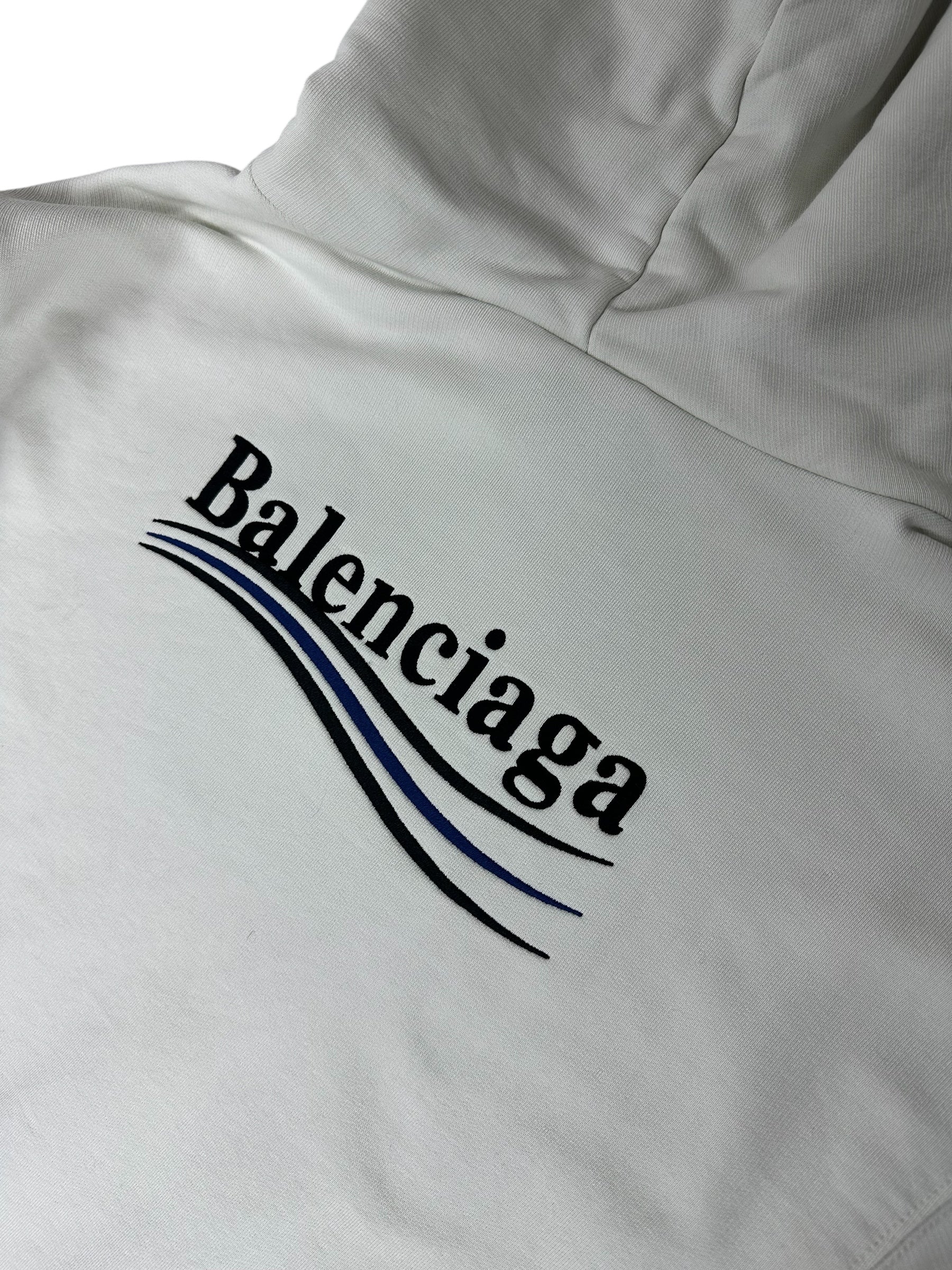 Hoodie Balenciaga blanc taille M - Détail