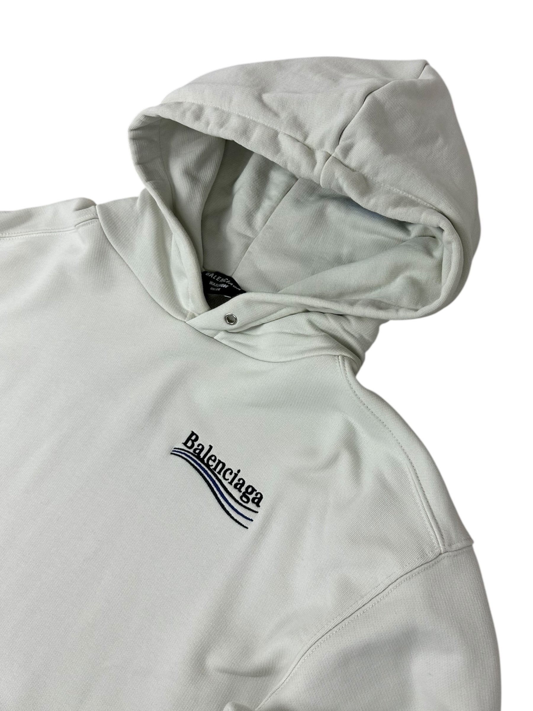 Hoodie Balenciaga blanc taille M - Vue de dos