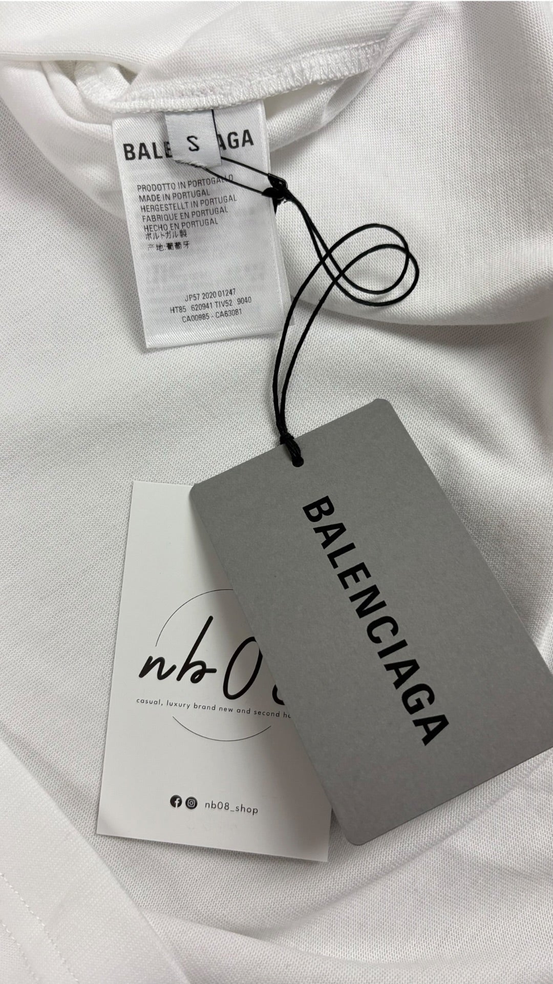 Veste Balenciaga blanc taille S - Logo et étiquette