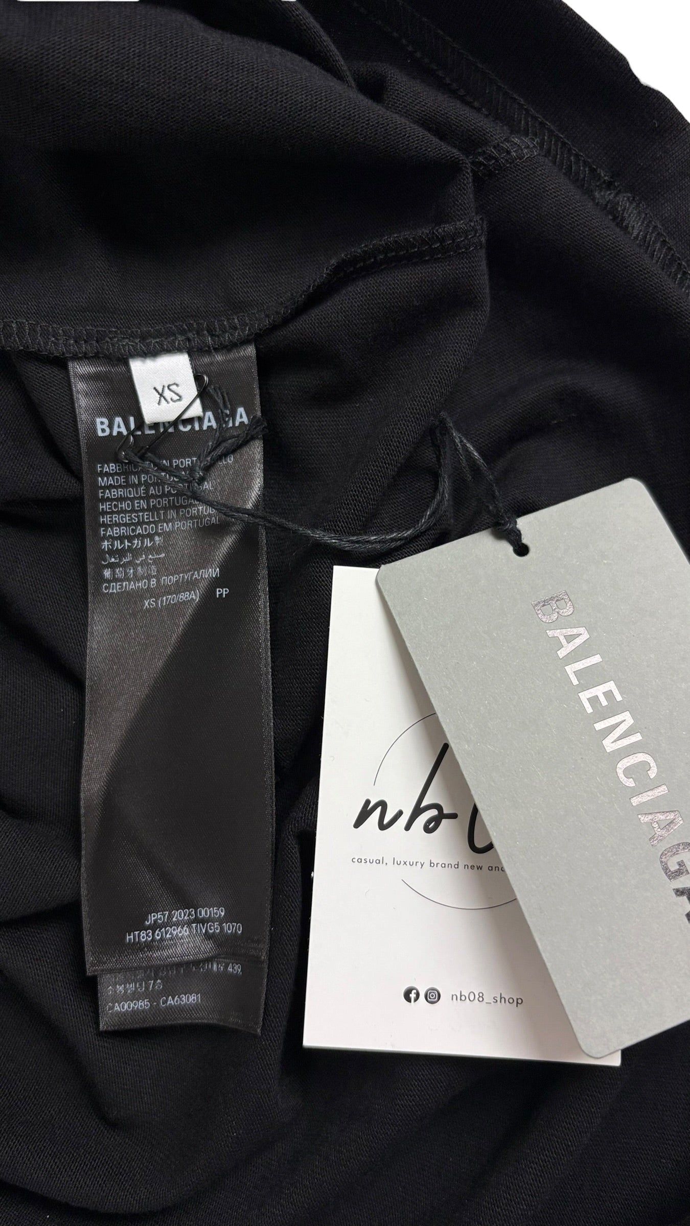 Veste Balenciaga noir taille XS - Logo et étiquette