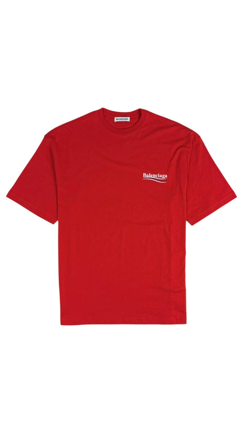 Tee-shirt Balenciaga Political Campaign - Rouge - Taille XS - Neuf