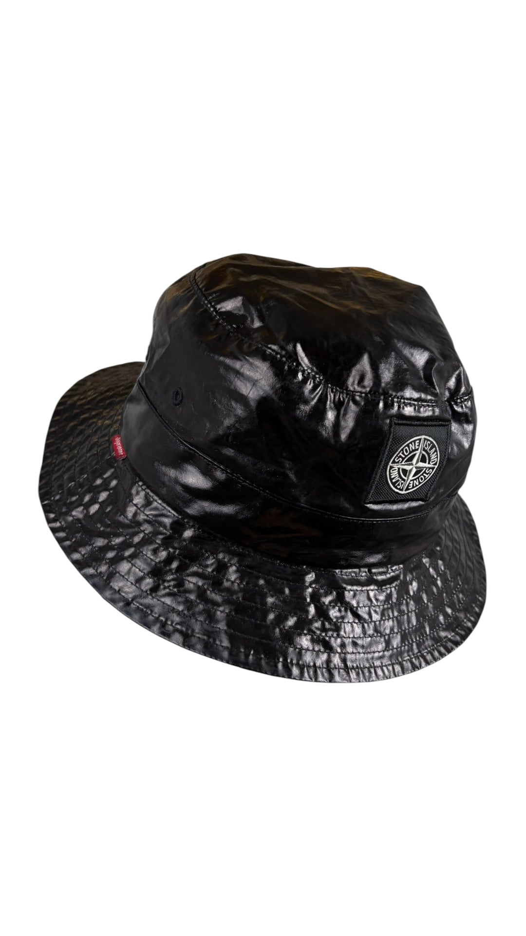 Bob Stone Island x Supreme marron taille M/L reconditionné - détail | Authentique NB08