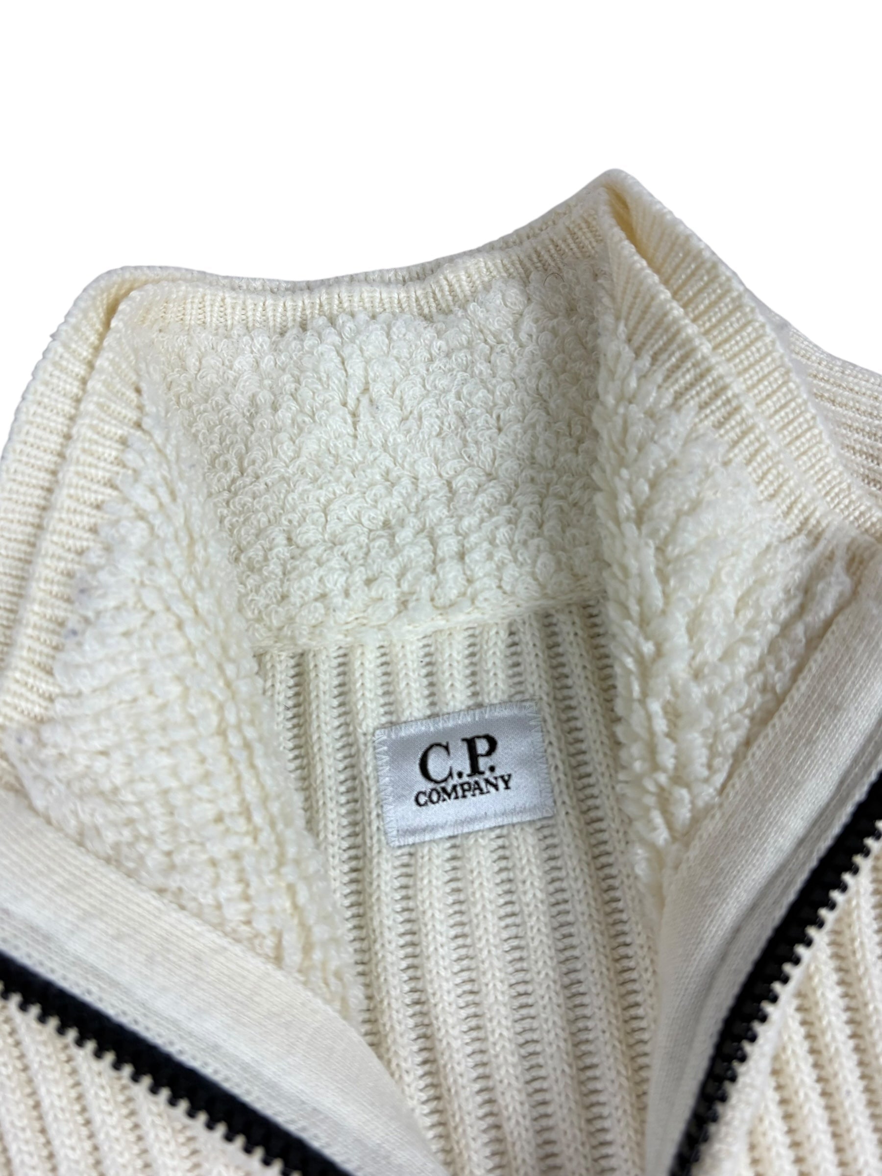 Cardigan C.P Company crème taille 48 - Détail