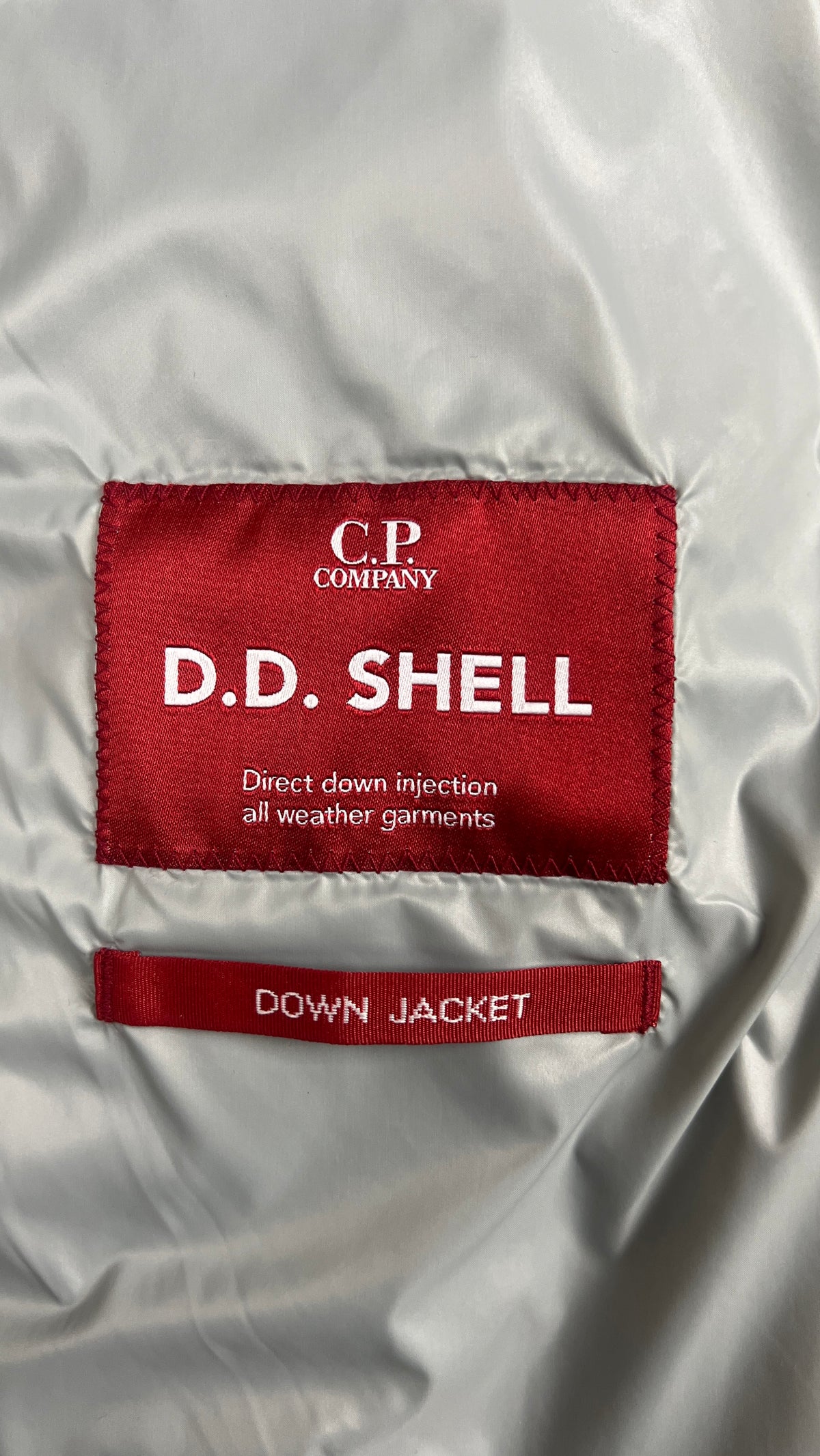 Doudoune à Capuche C.P Company D.D Shell Flint Grey gris taille S, détail étiquettes et finitions — vue 5