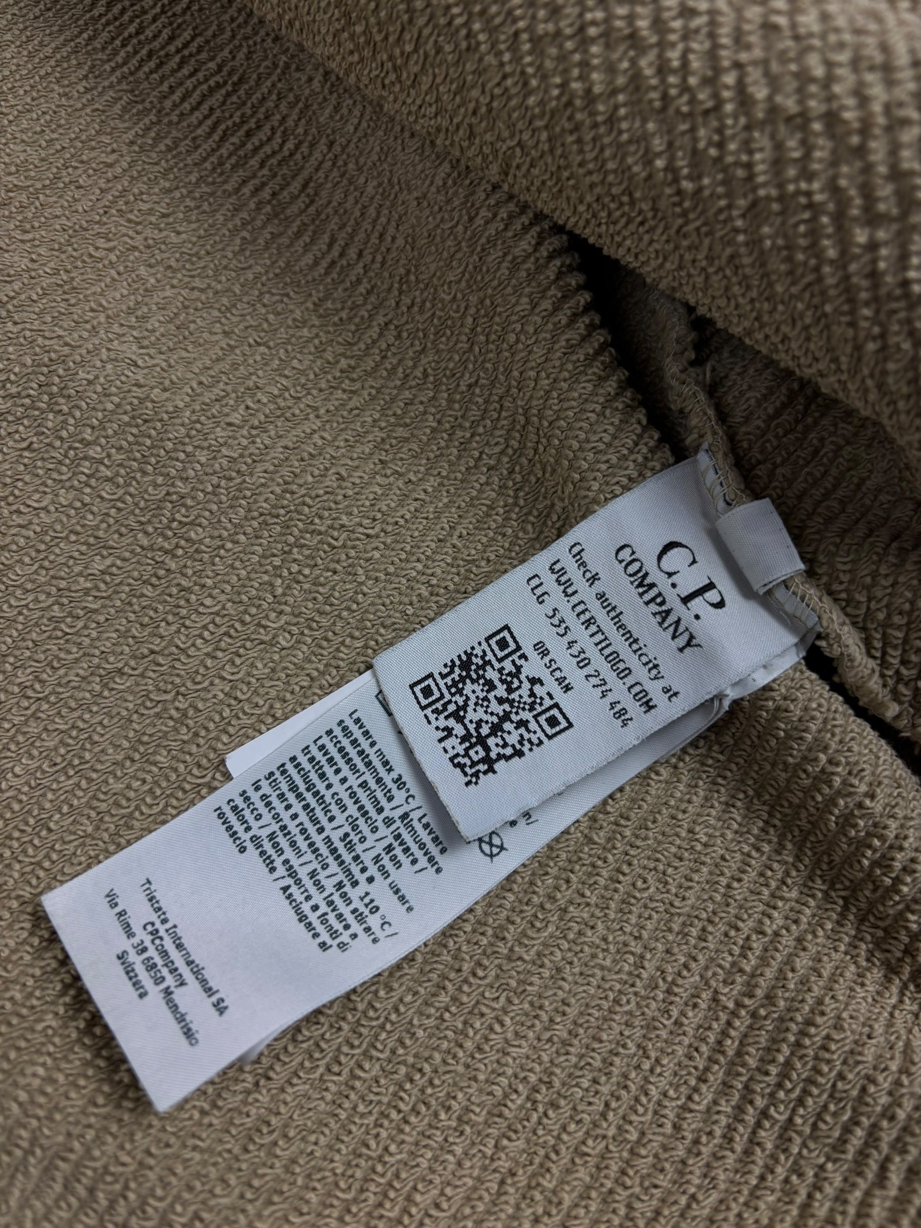 Gilet C.P Company crème taille M - Logo et étiquette