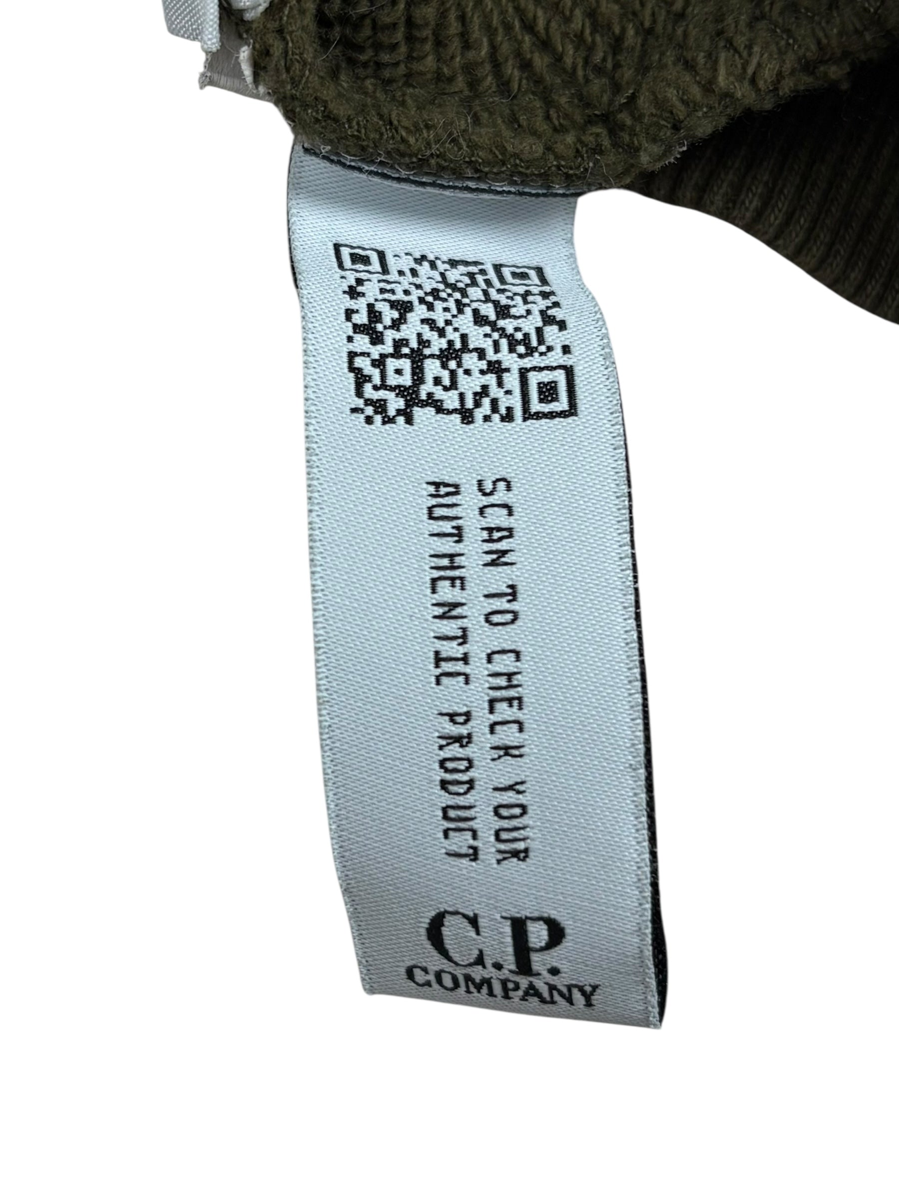 Hoodie C.P Company kaki taille S - Logo et étiquette