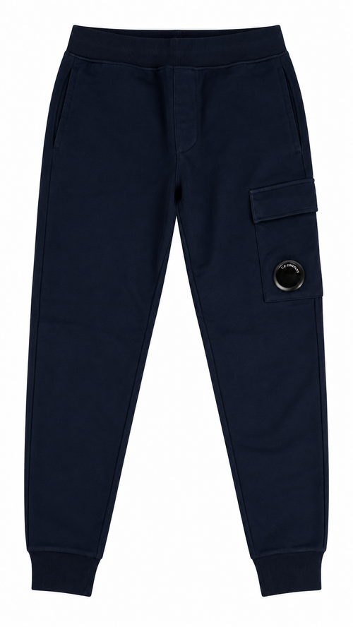 Pantaloncini da jogging C.P. Company Diagonal Raised Fleece Lens Total Eclipse - Blu marino - Nuovo