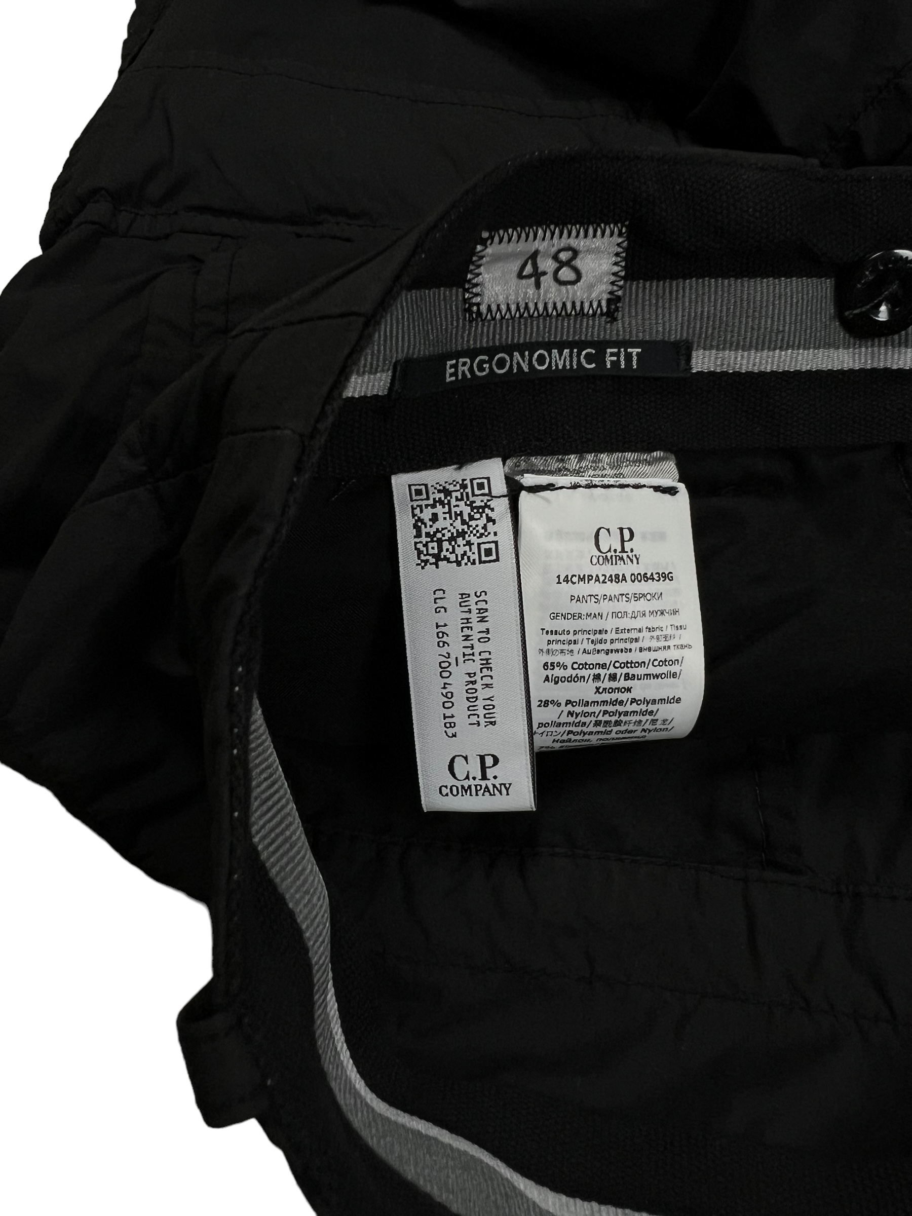 Pantalon C.P Company noir taille PANTALON 48 - Vue côté