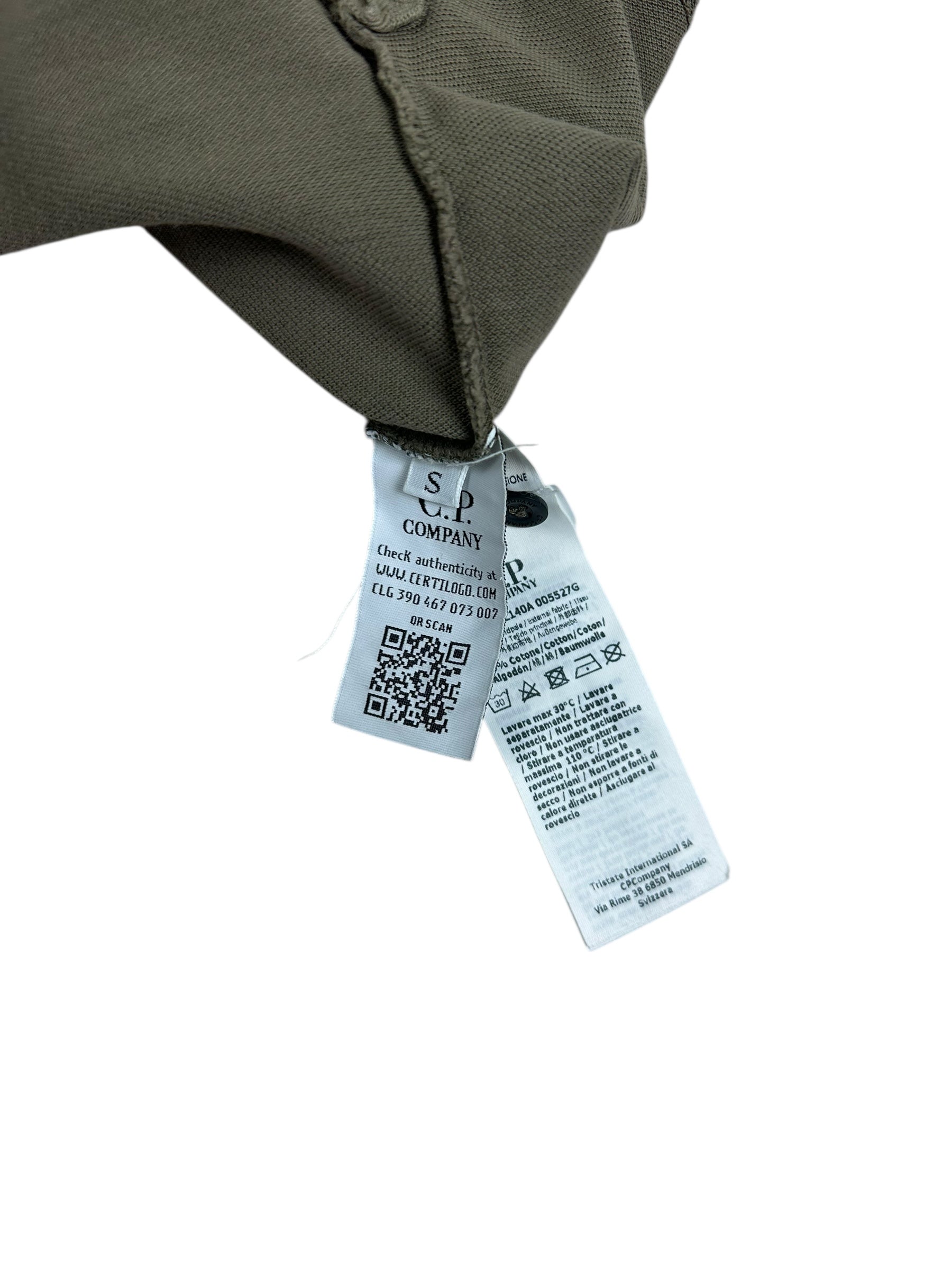 Polo C.P Company kaki taille S - Détail