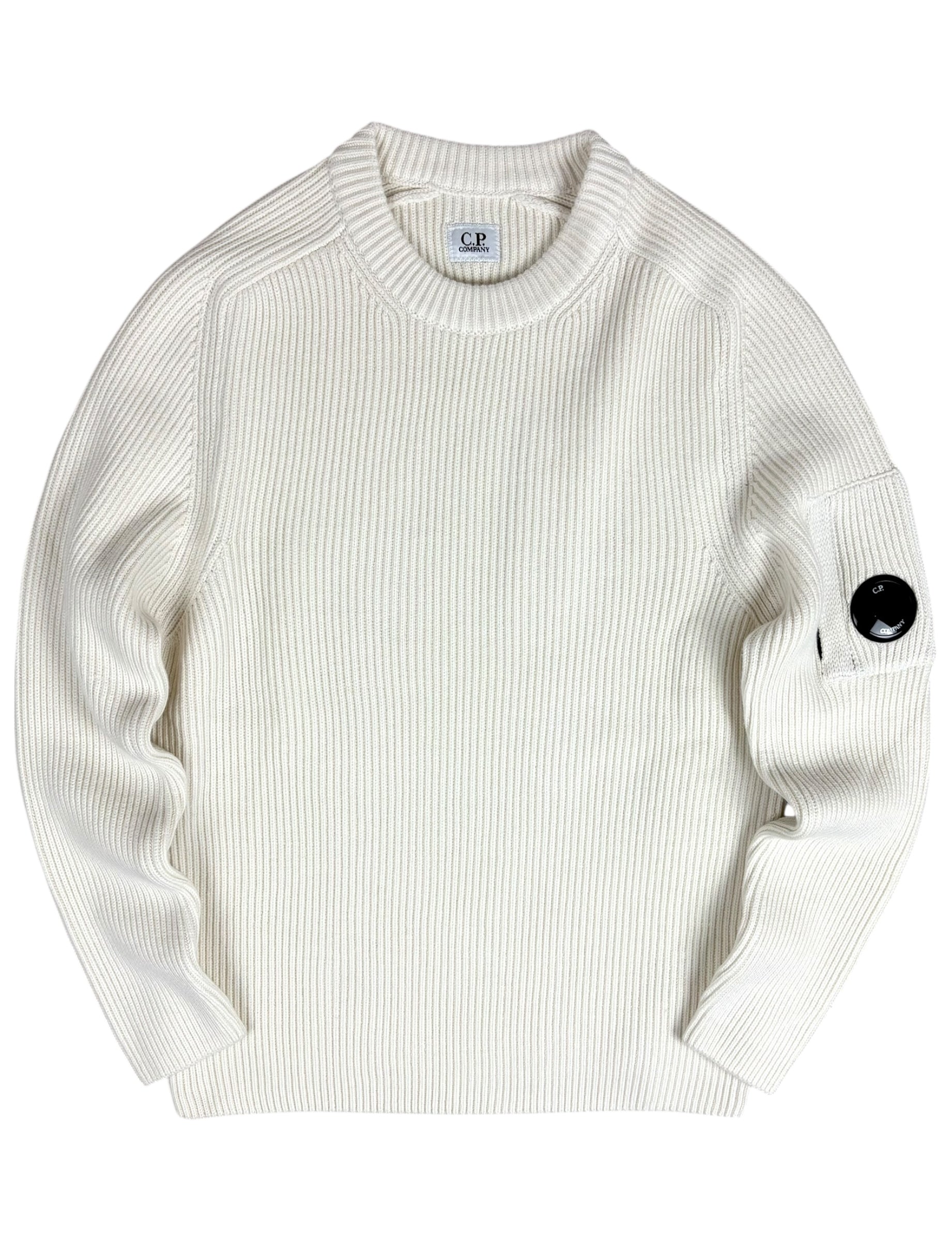 Pull C.P Company blanc taille S - Vue de face