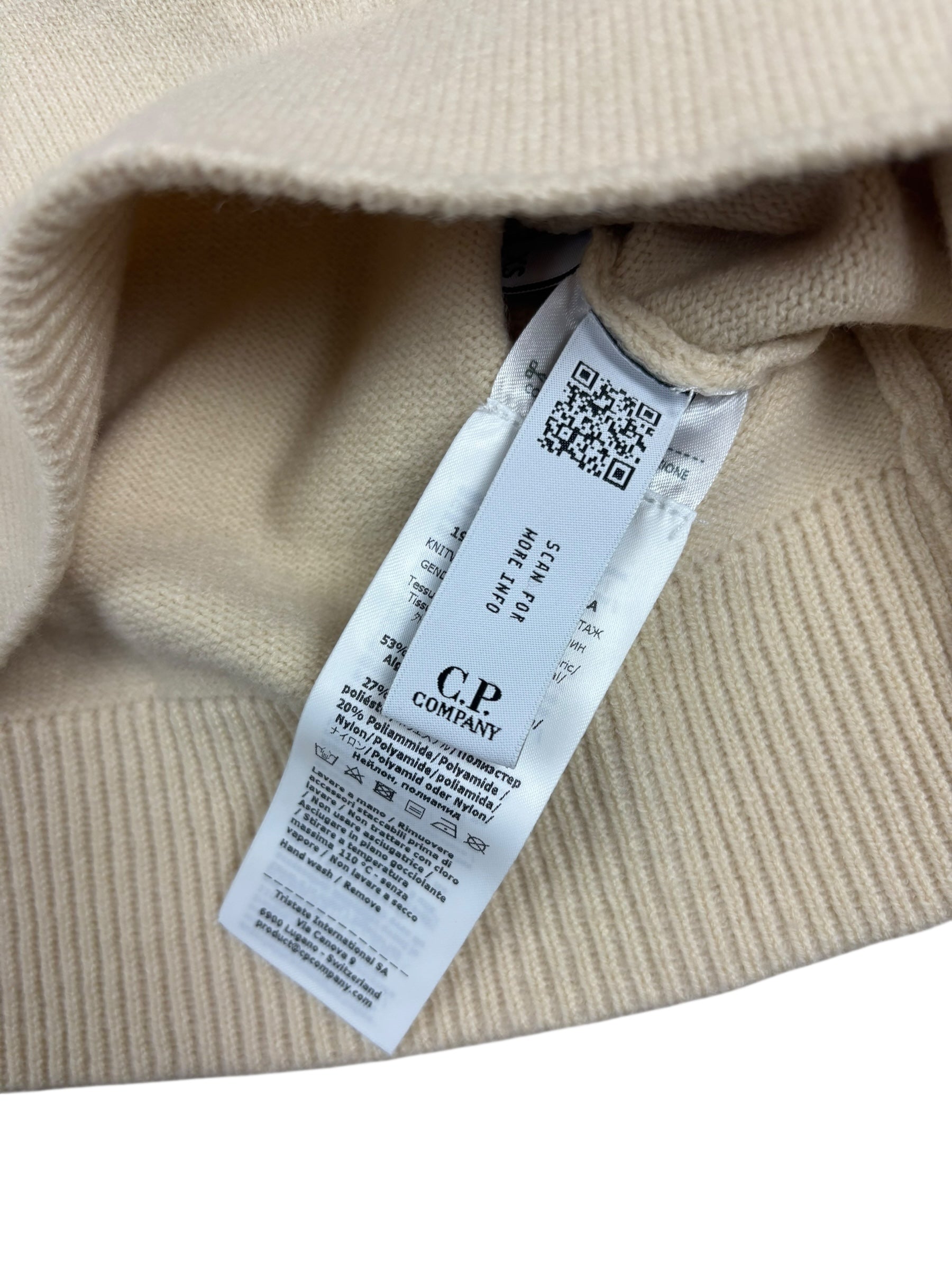 Pull C.P Company crème taille XS - Détail