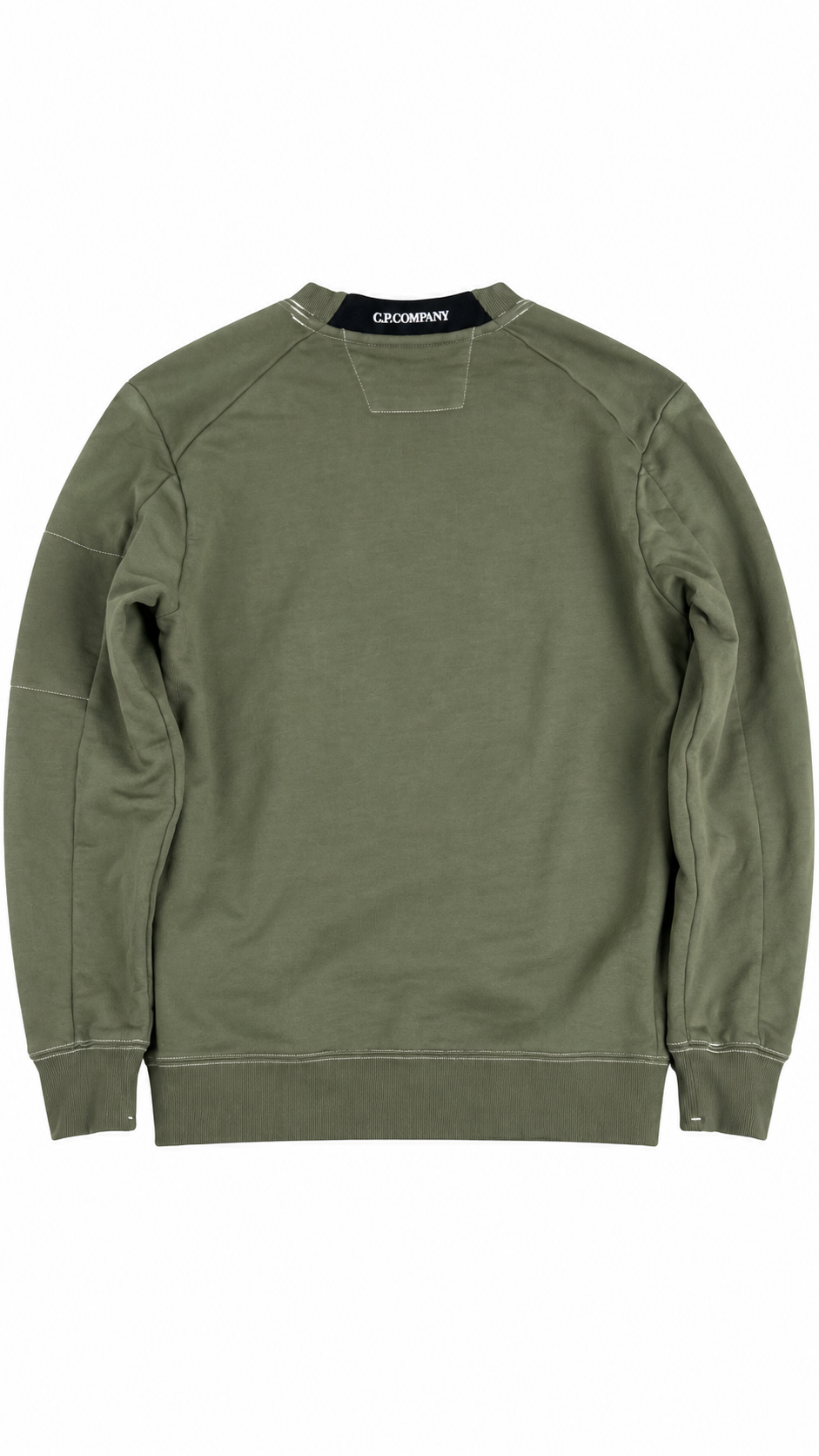 Pull Crewneck C.P Company Lens Resist Dyed kaki taille M, vue de dos — vue 2