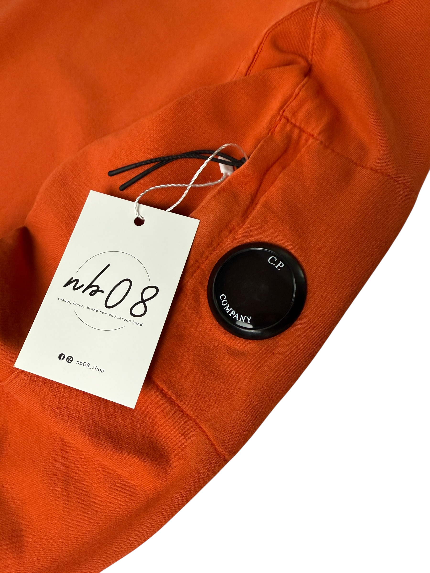 Pull C.P Company orange taille S - Logo et étiquette
