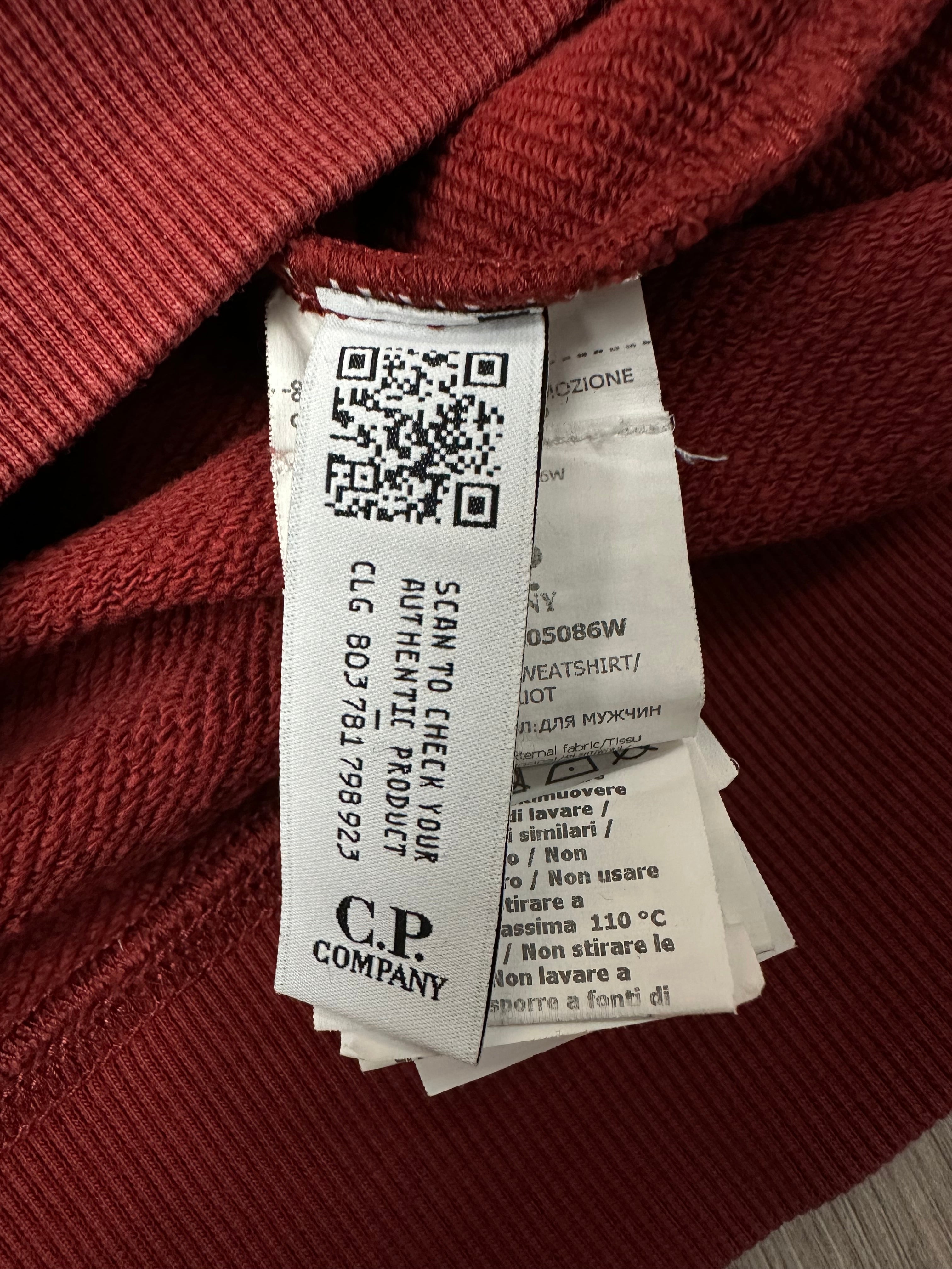 Sweat C.P Company bordeaux taille XL - Détail