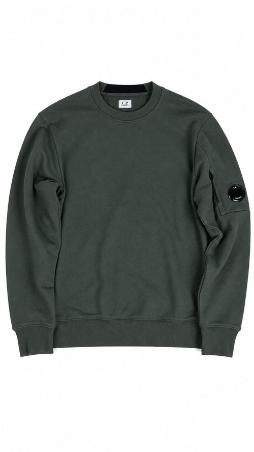 Sweat-shirt Crewneck C.P Company Diagonal Raised Fleece Lens Dark Shadow - Gris - Taille S - Neuf