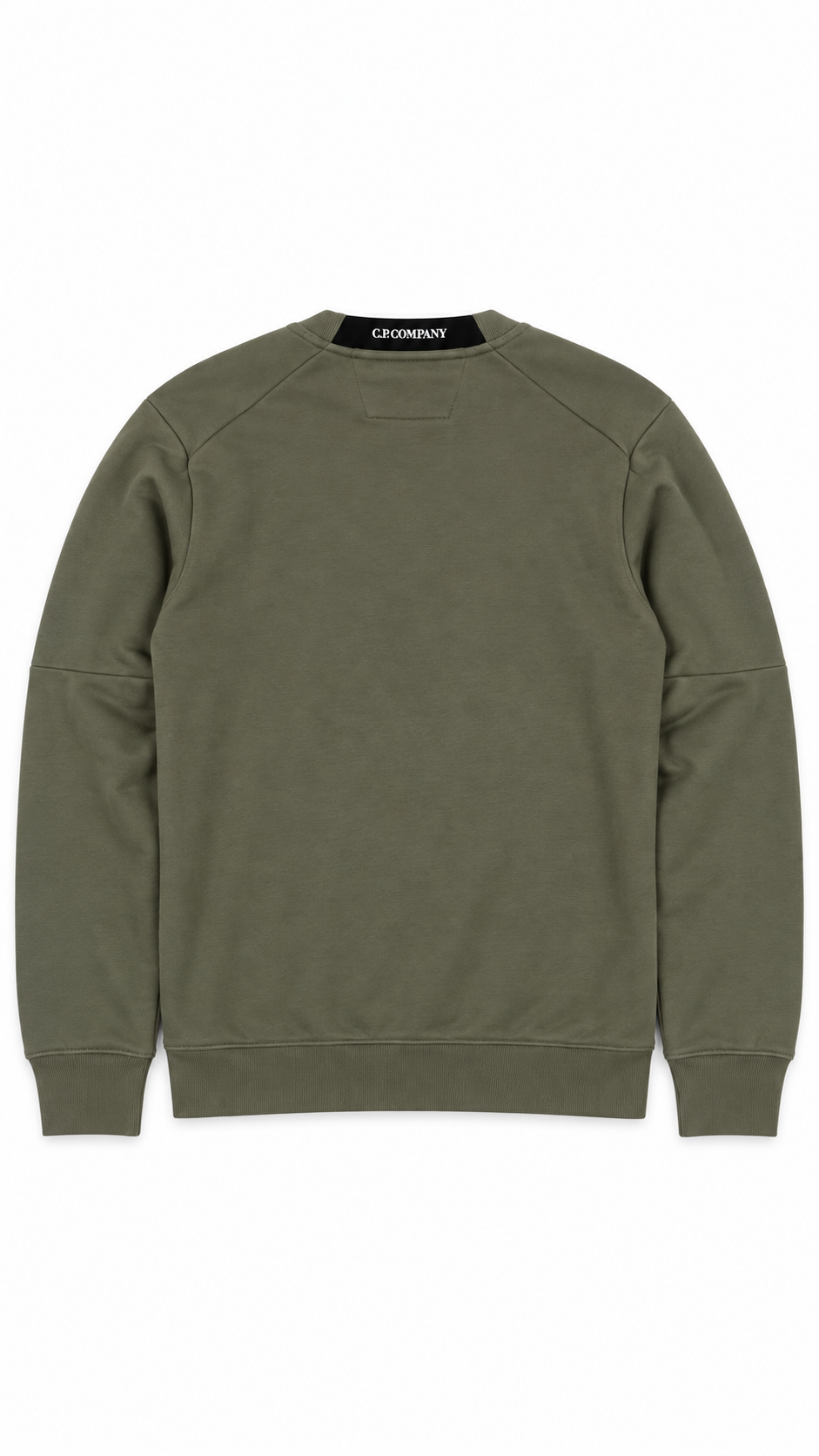 Sweat-shirt Crewneck C.P Company Diagonal Raised Fleece Lens Fallen Rock beige, vue de dos — vue 2