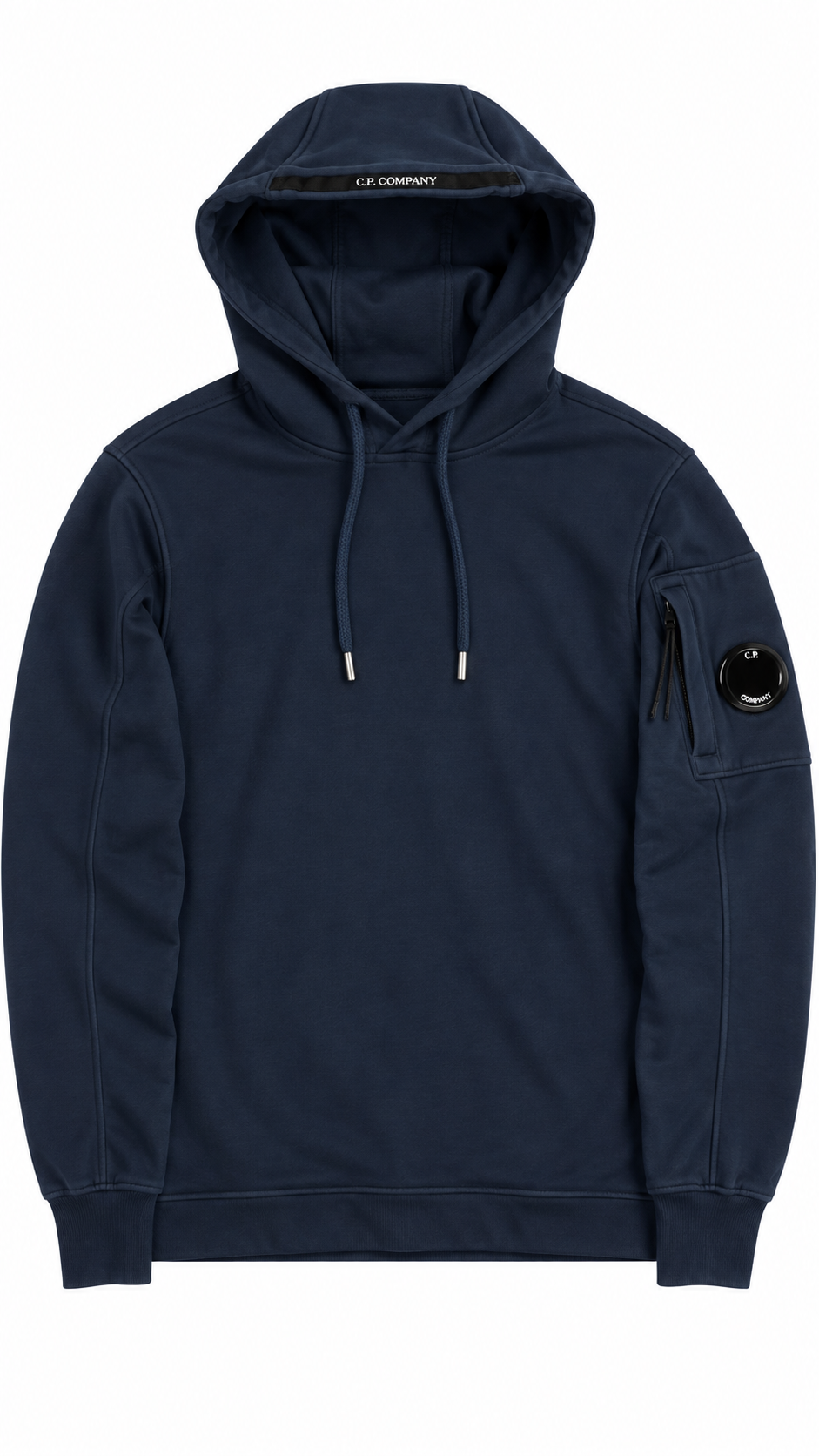 Sweat-shirt Hoodie C.P Company Light Fleece Lens marine, neuf — vue 1