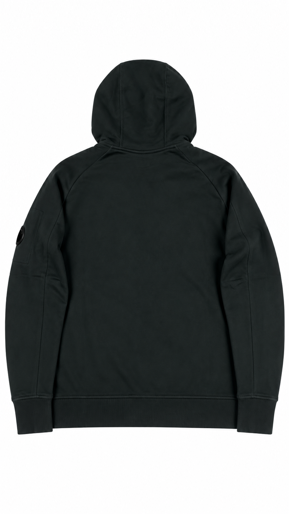 Sweat-shirt Hoodie Zippé C.P Company Diagonal Raised Fleece Lens Raven gris, vue de dos — vue 2