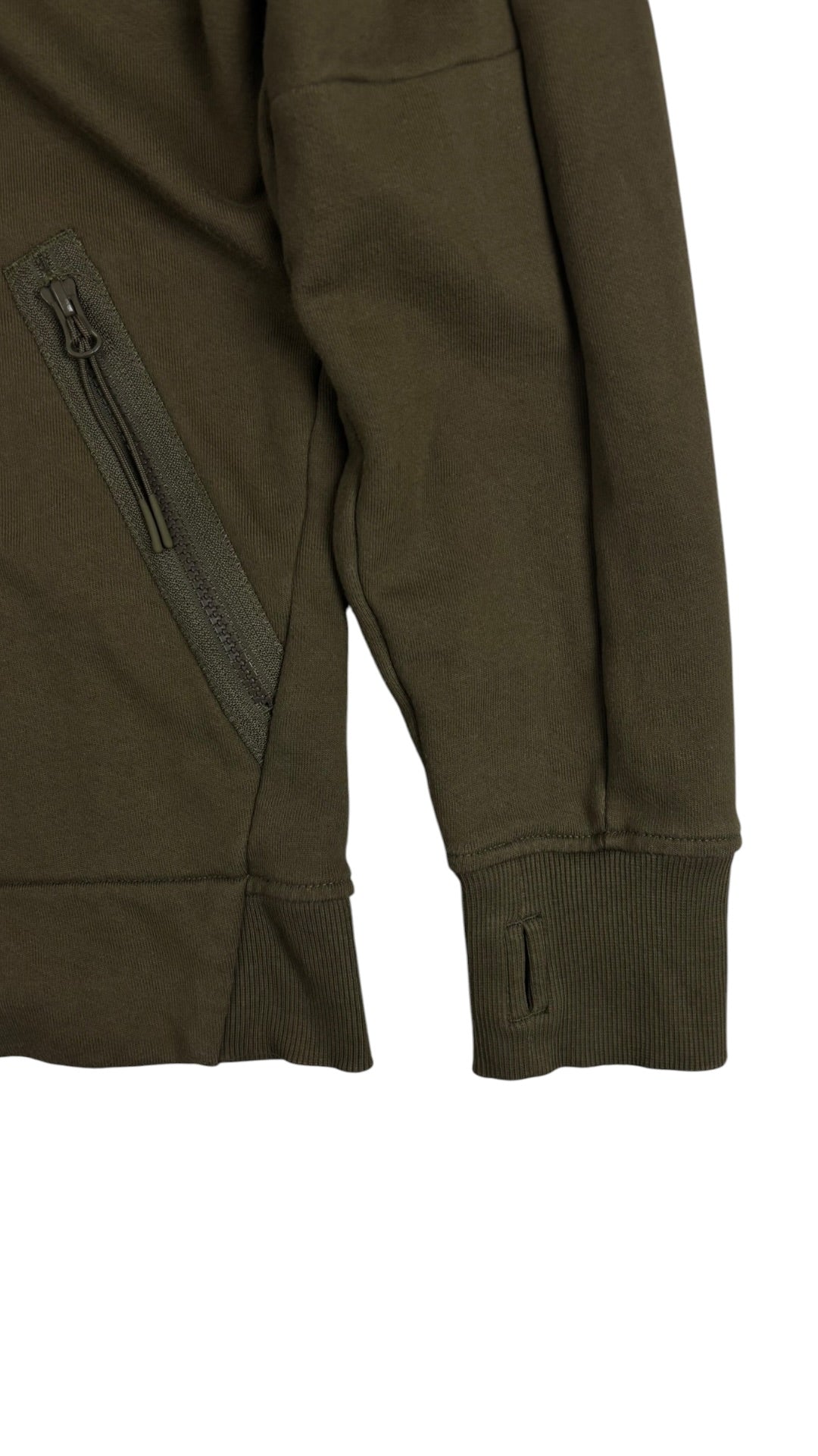 Sweat-shirt Hoodie Zippé C.P Company Goggle kaki taille S — vue 3