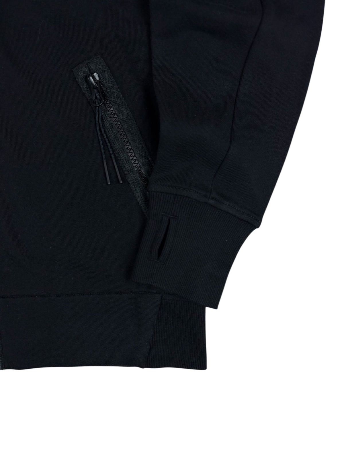 Sweat-shirt Hoodie Zippé C.P Company Goggle noir taille XS, détail matière et finitions — vue 3