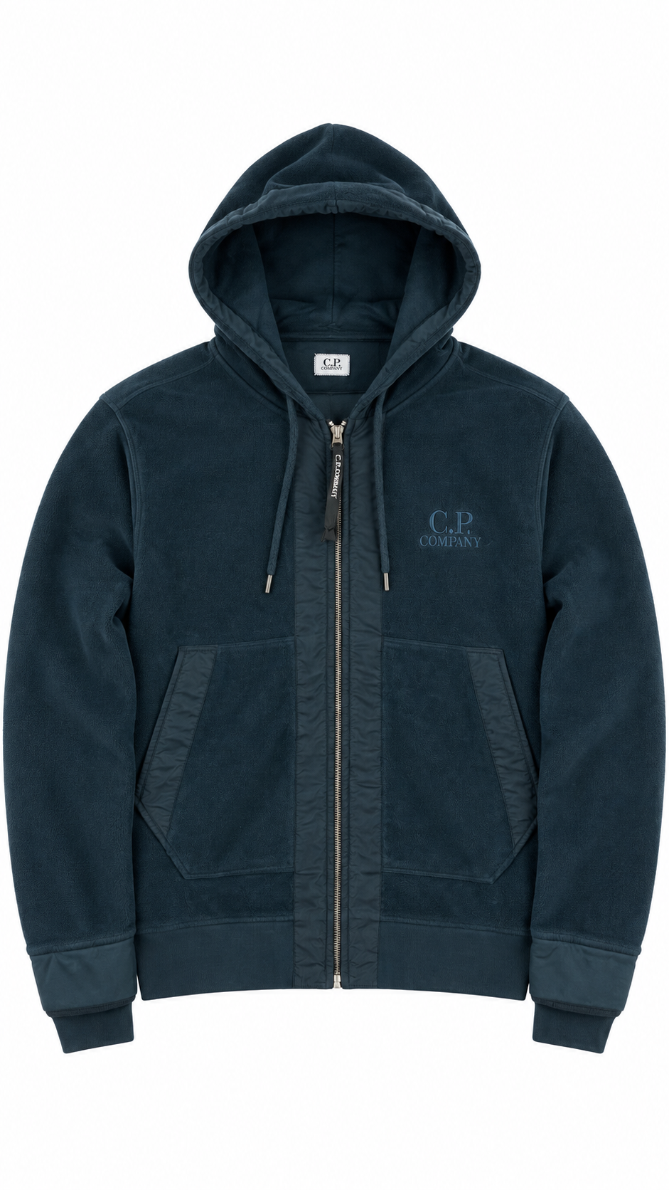 Sweat Zippé à Capuche C.P Company bleu pétrole taille M, seconde main authentifiée NB08 — vue 1