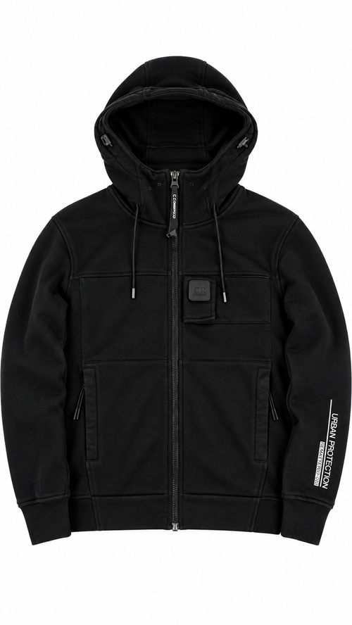 Sweat-shirt Hoodie Zippé C.P Company Urban Protection - Noir - Taille M