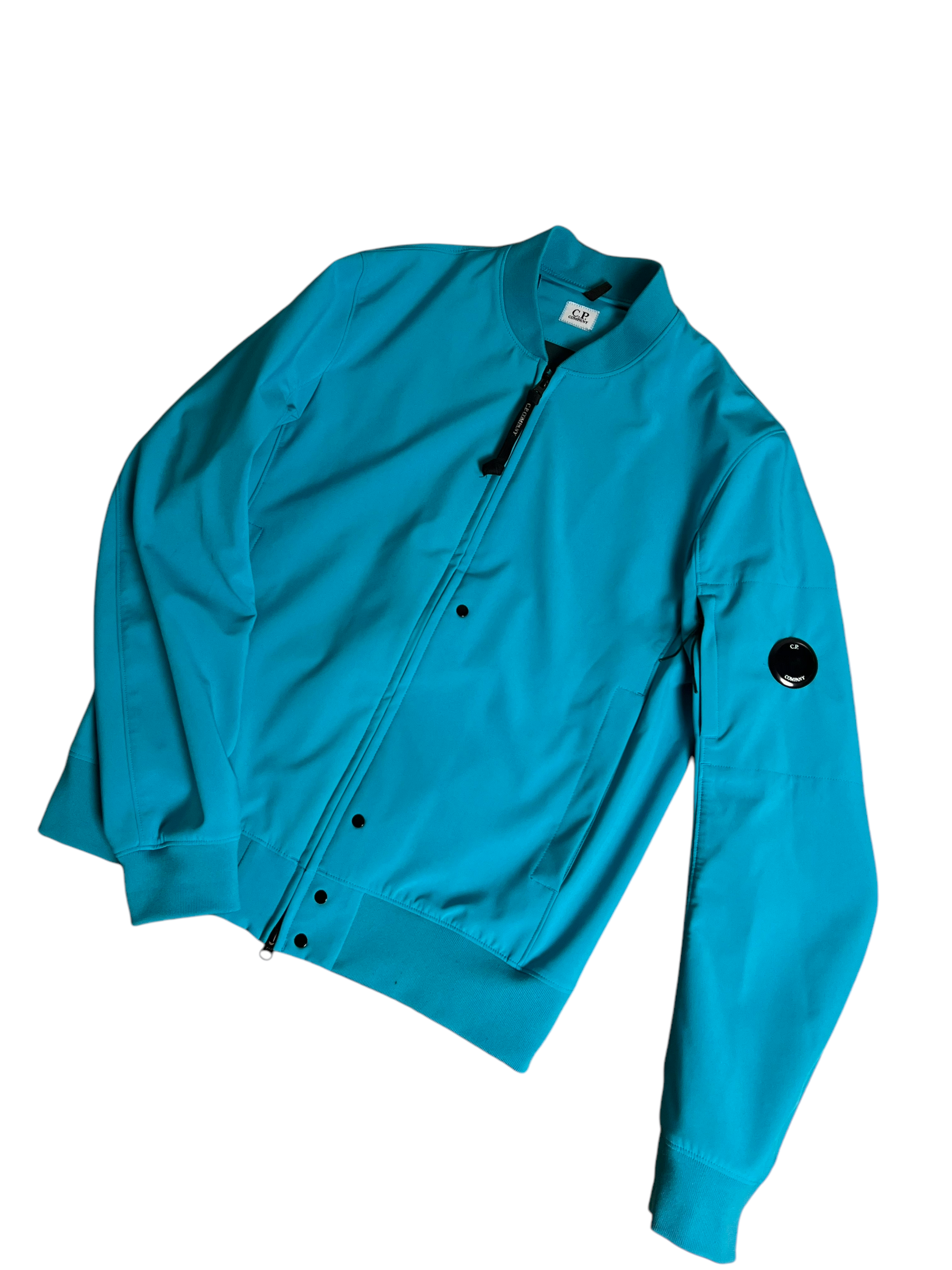 Veste C.P Company bleu taille L - Logo et étiquette