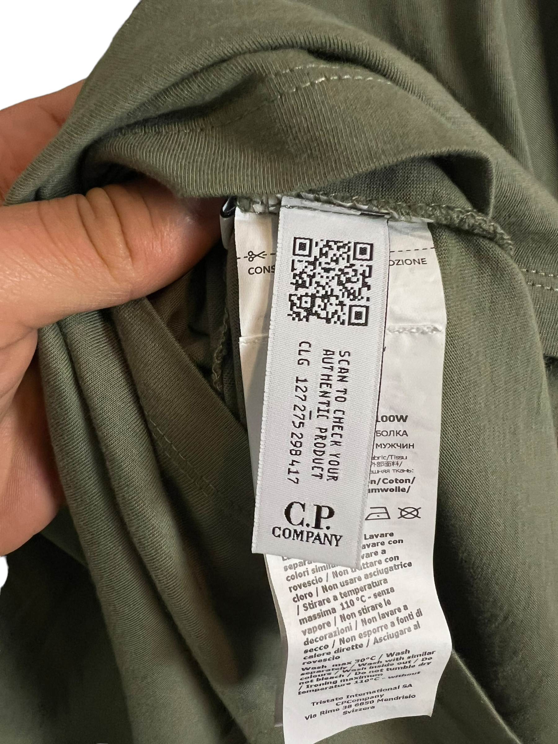 Veste C.P Company kaki taille M - Logo et étiquette
