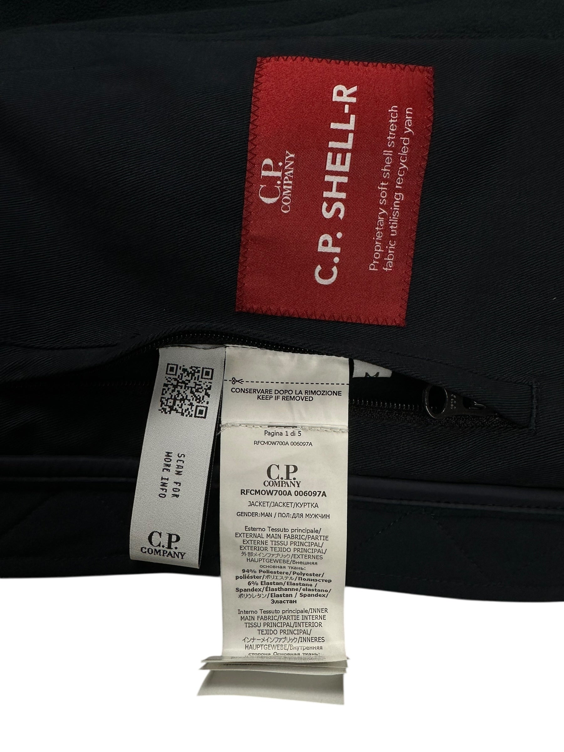 Veste C.P Company marine taille M - Logo et étiquette