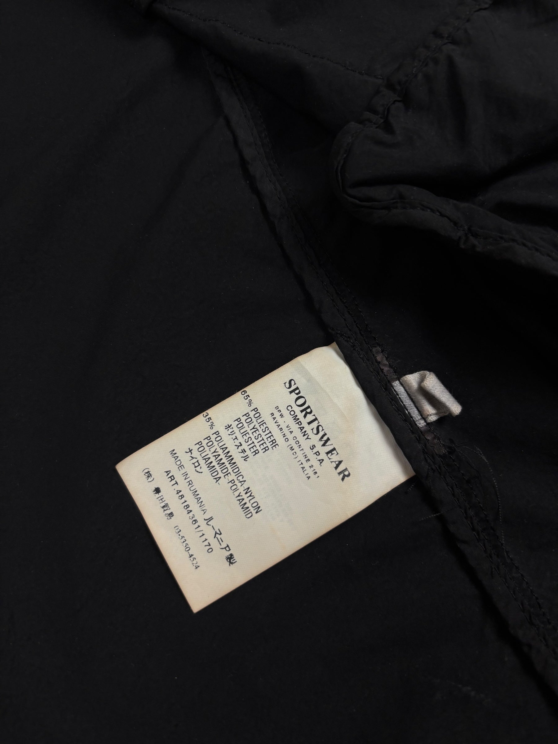 Veste C.P Company noir taille 52 - Logo et étiquette