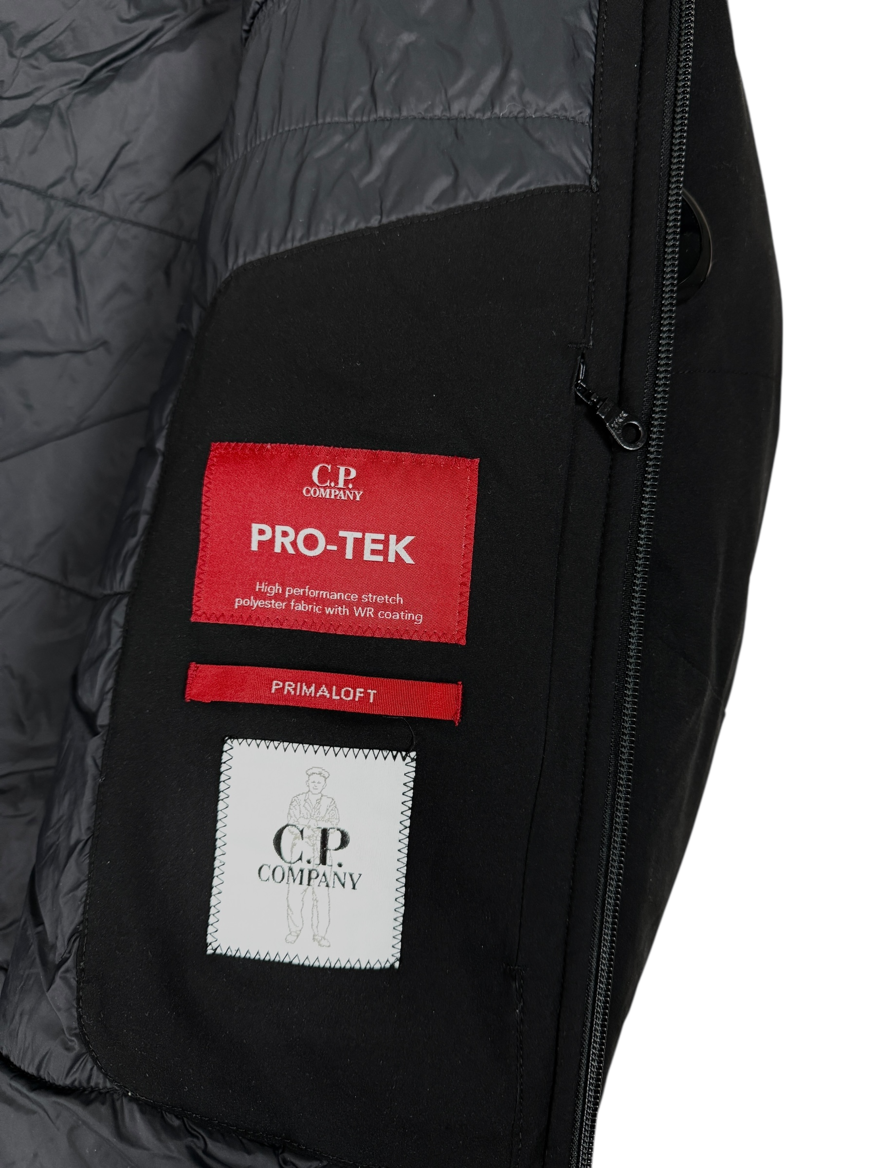 Veste C.P Company noir taille XL - Logo et étiquette