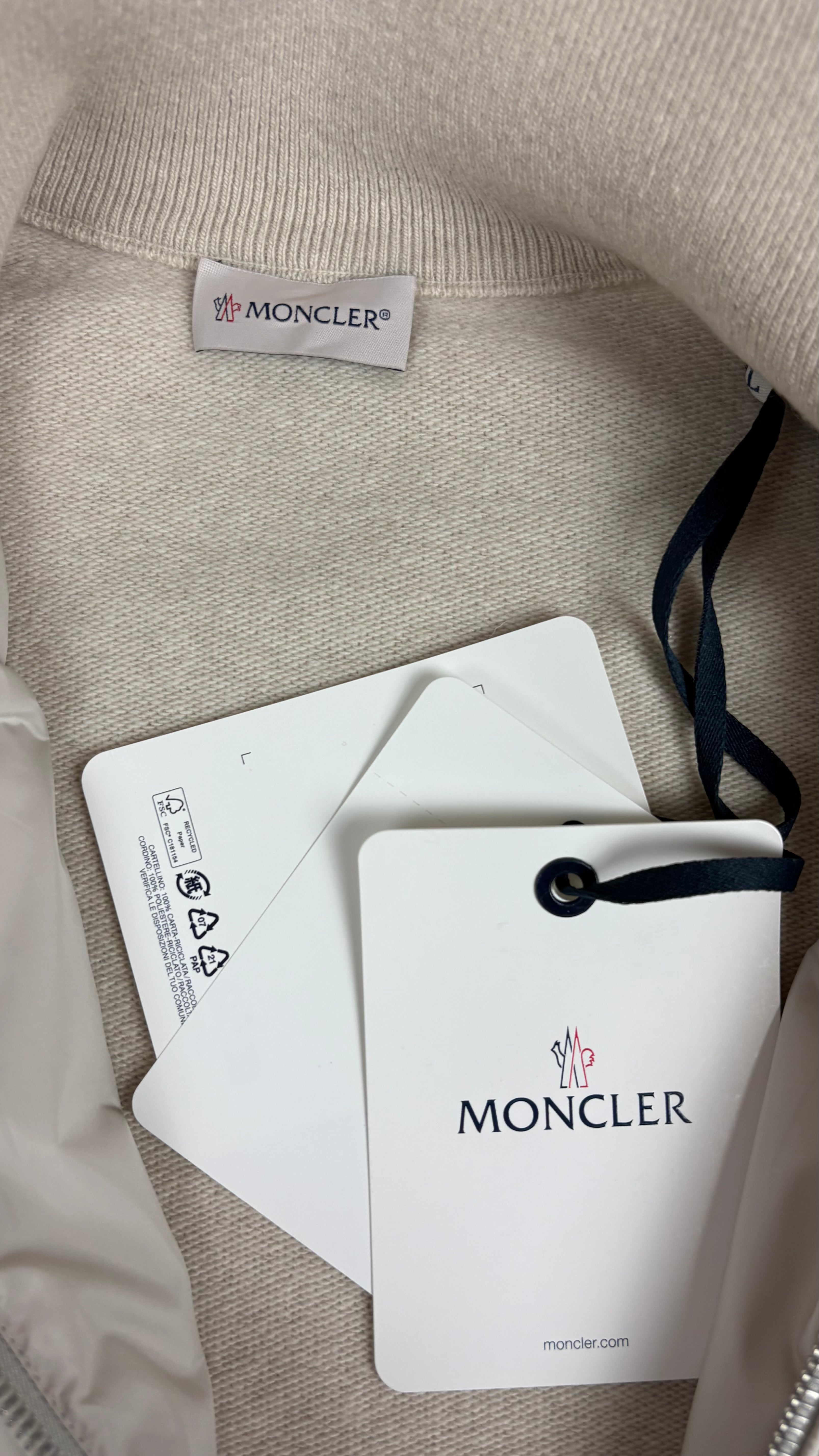 Cardigan Hybride Moncler crème taille L - vue 4/5