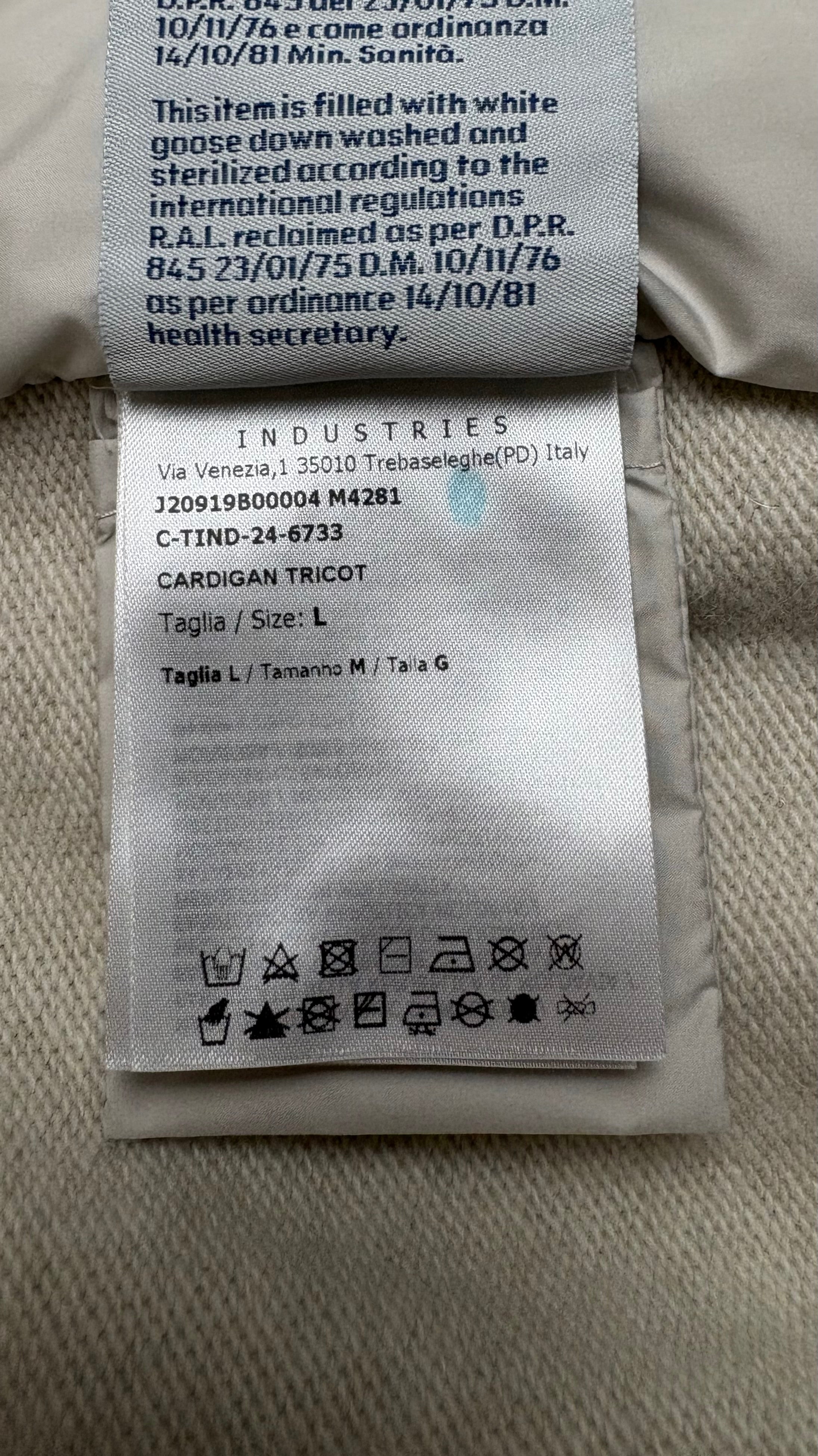 Cardigan Hybride Moncler crème taille L - vue 5/5