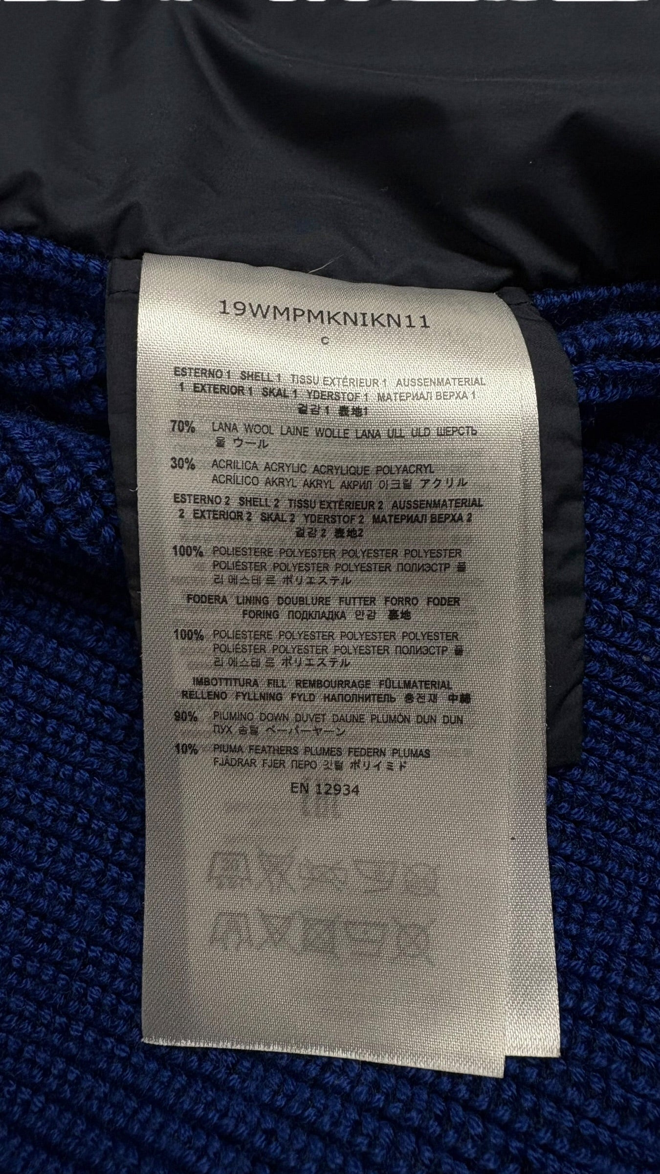 Cardigan Hybride Parajumpers Knitwear marine taille L - vue 5/6