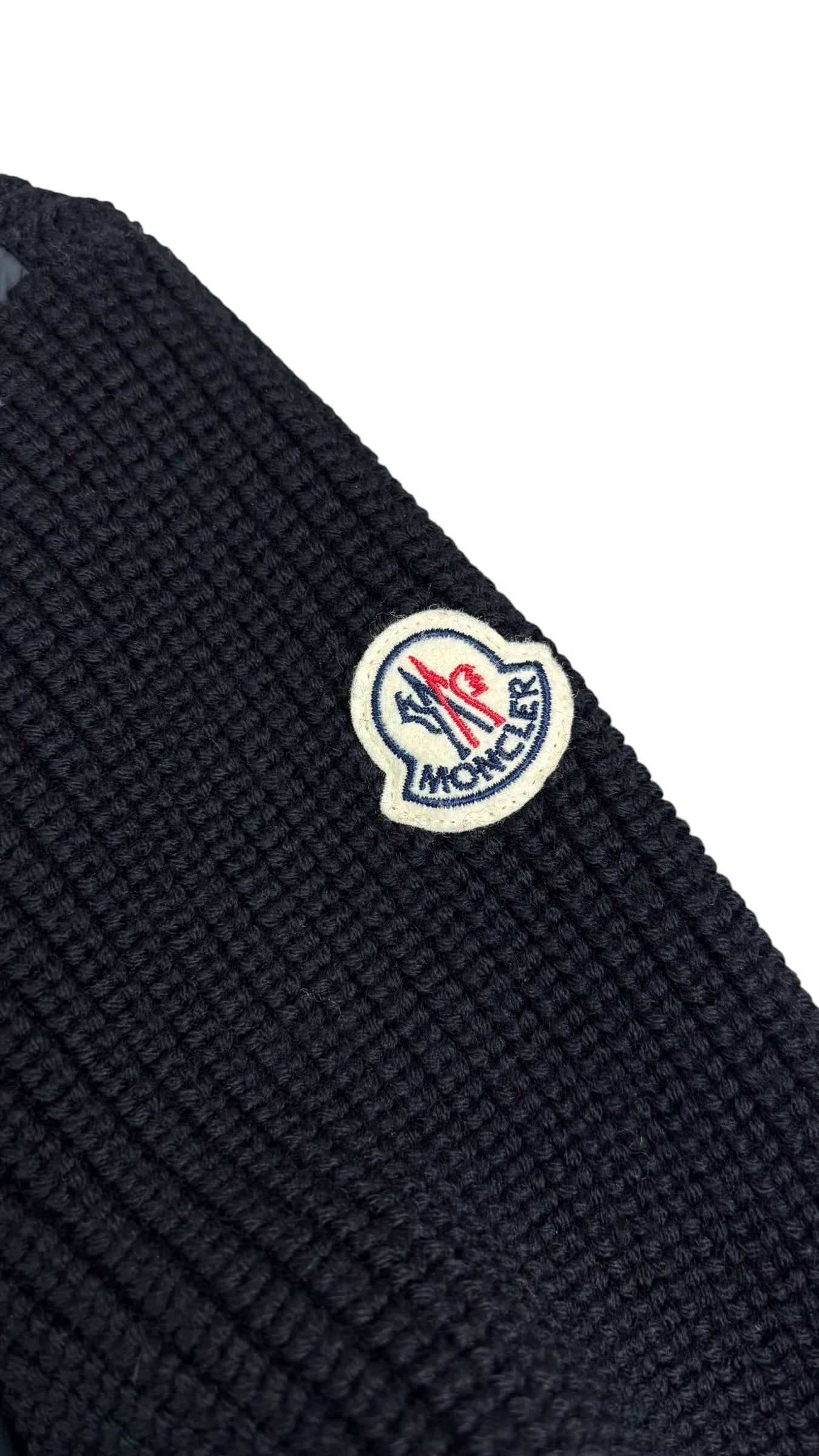 Cardigan Moncler bimatière à capuche marine noir taille L neuf - vue 2/5