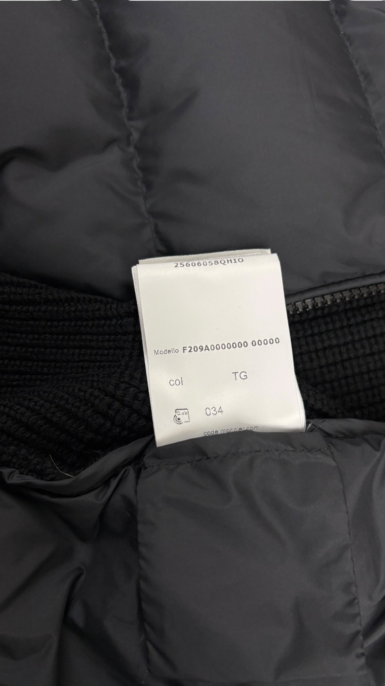 Cardigan Moncler bimatière à capuche marine noir taille L neuf - vue 5/5