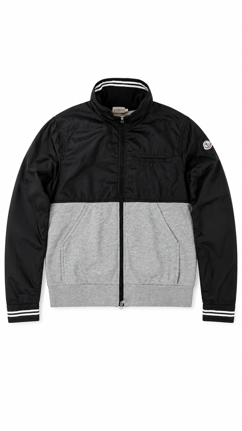 Cardigan Moncler noir gris taille L - vue 1/5